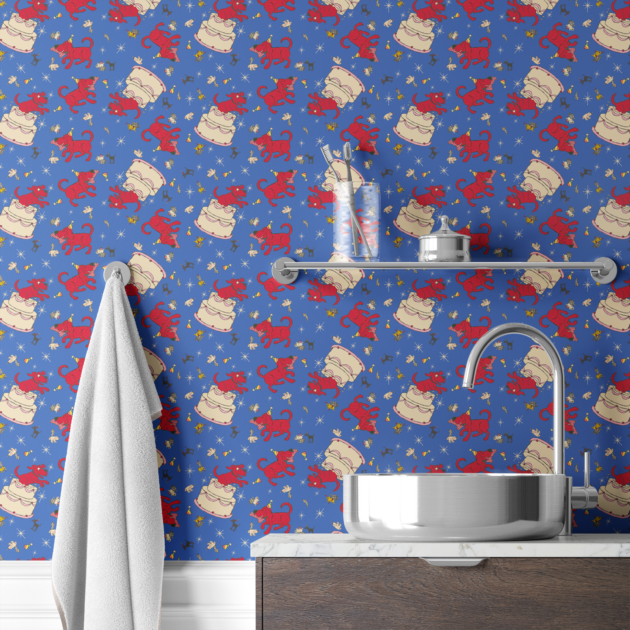  wallpaper bath mockup