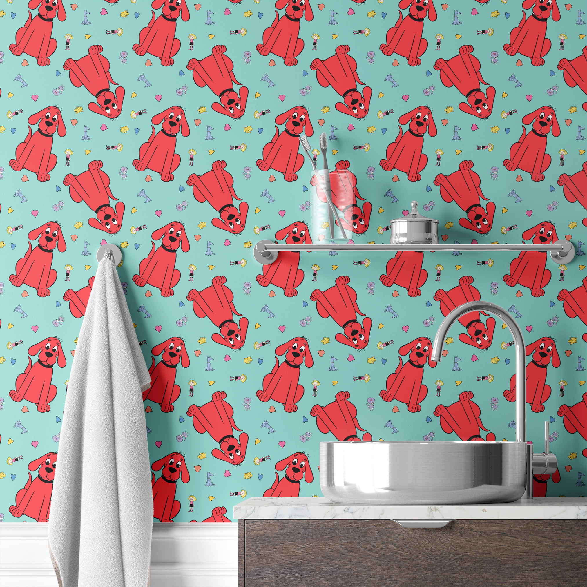  wallpaper bath mockup