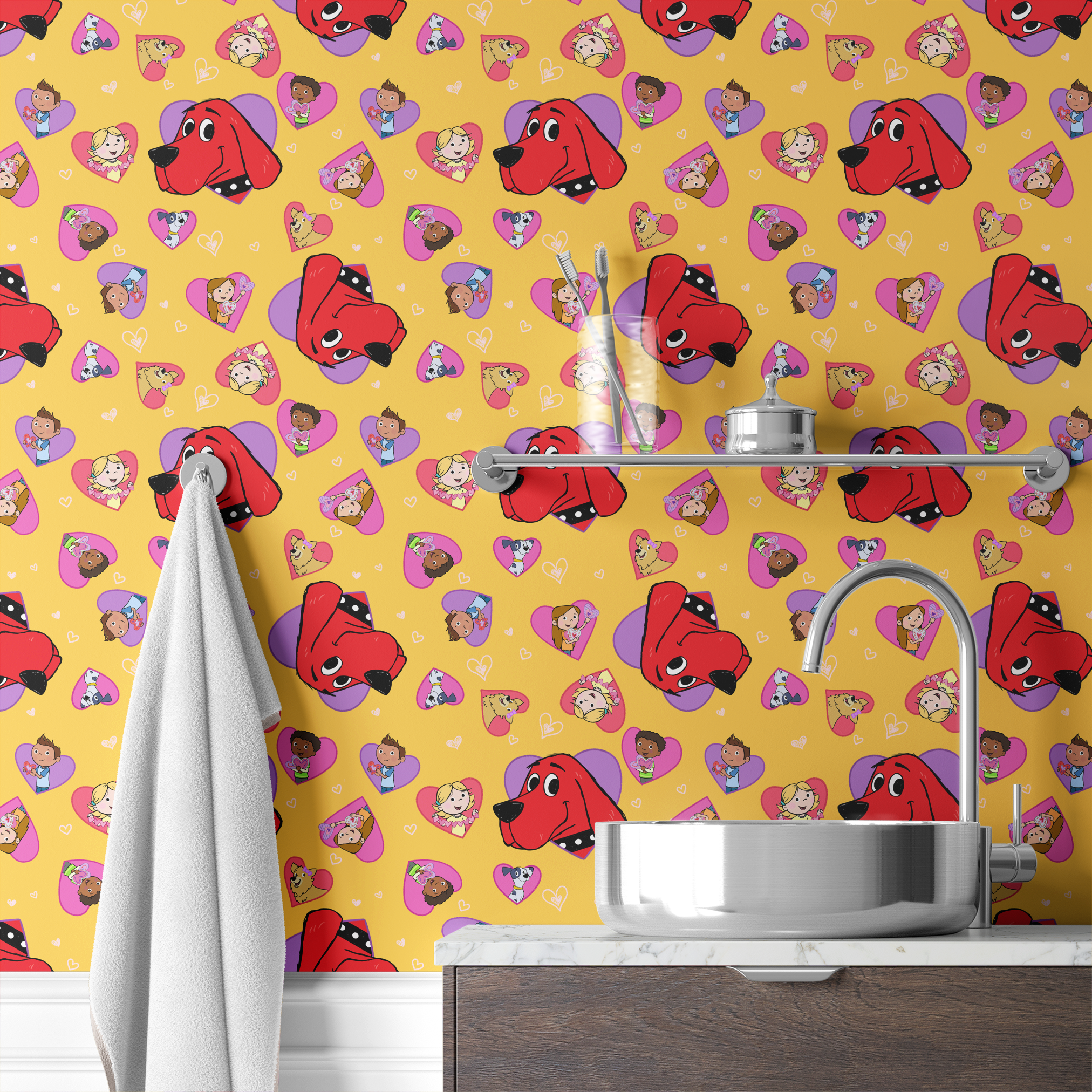  wallpaper bath mockup