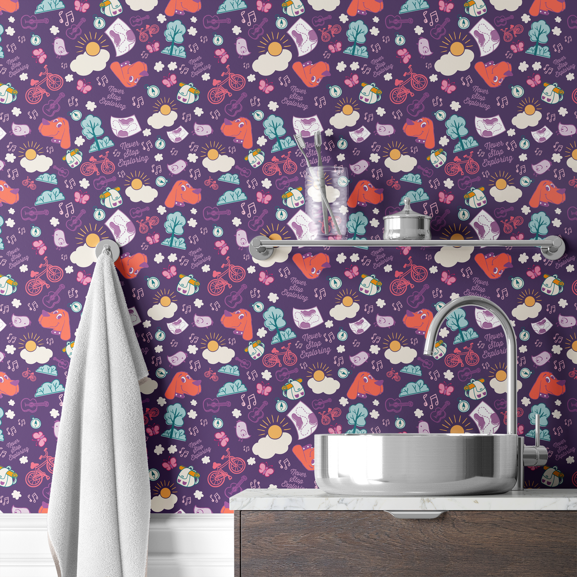  wallpaper bath mockup