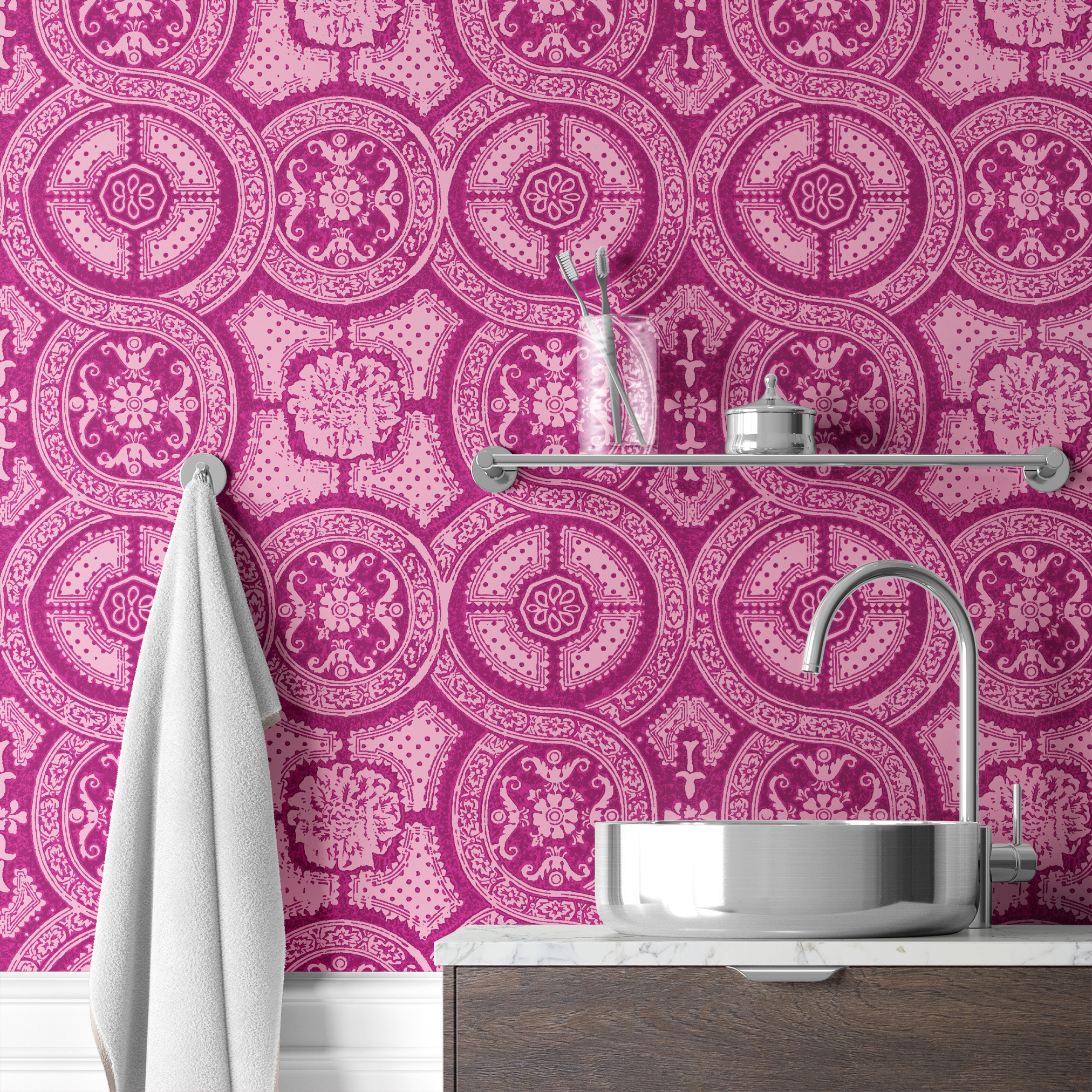  wallpaper bath mockup