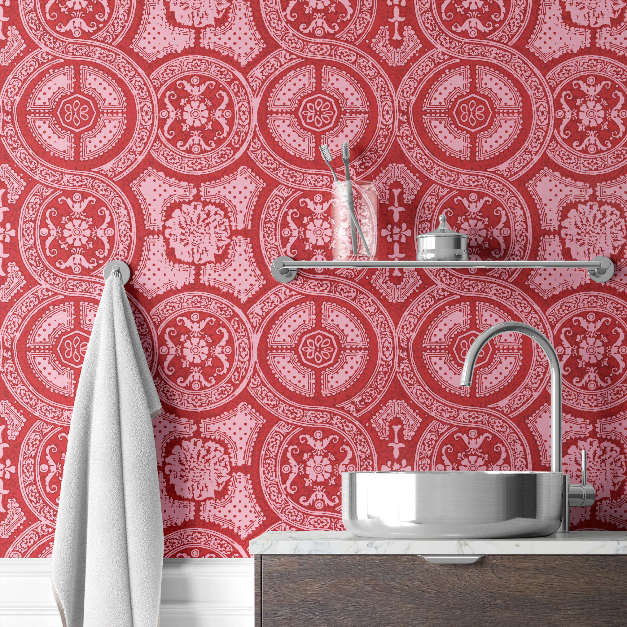  wallpaper bath mockup