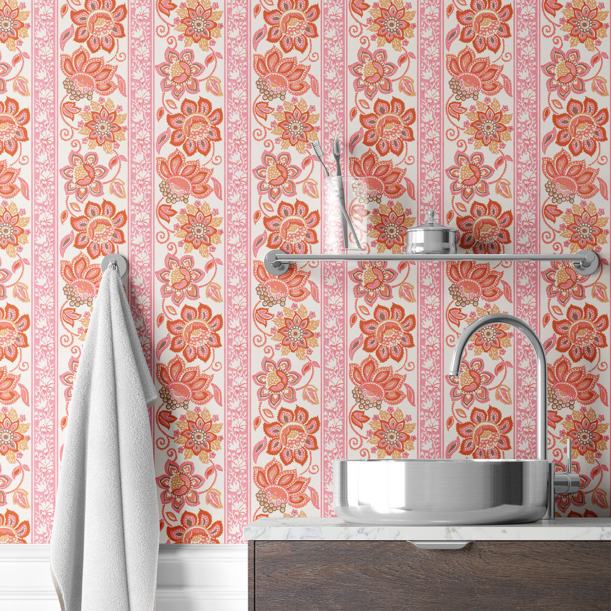  wallpaper bath mockup