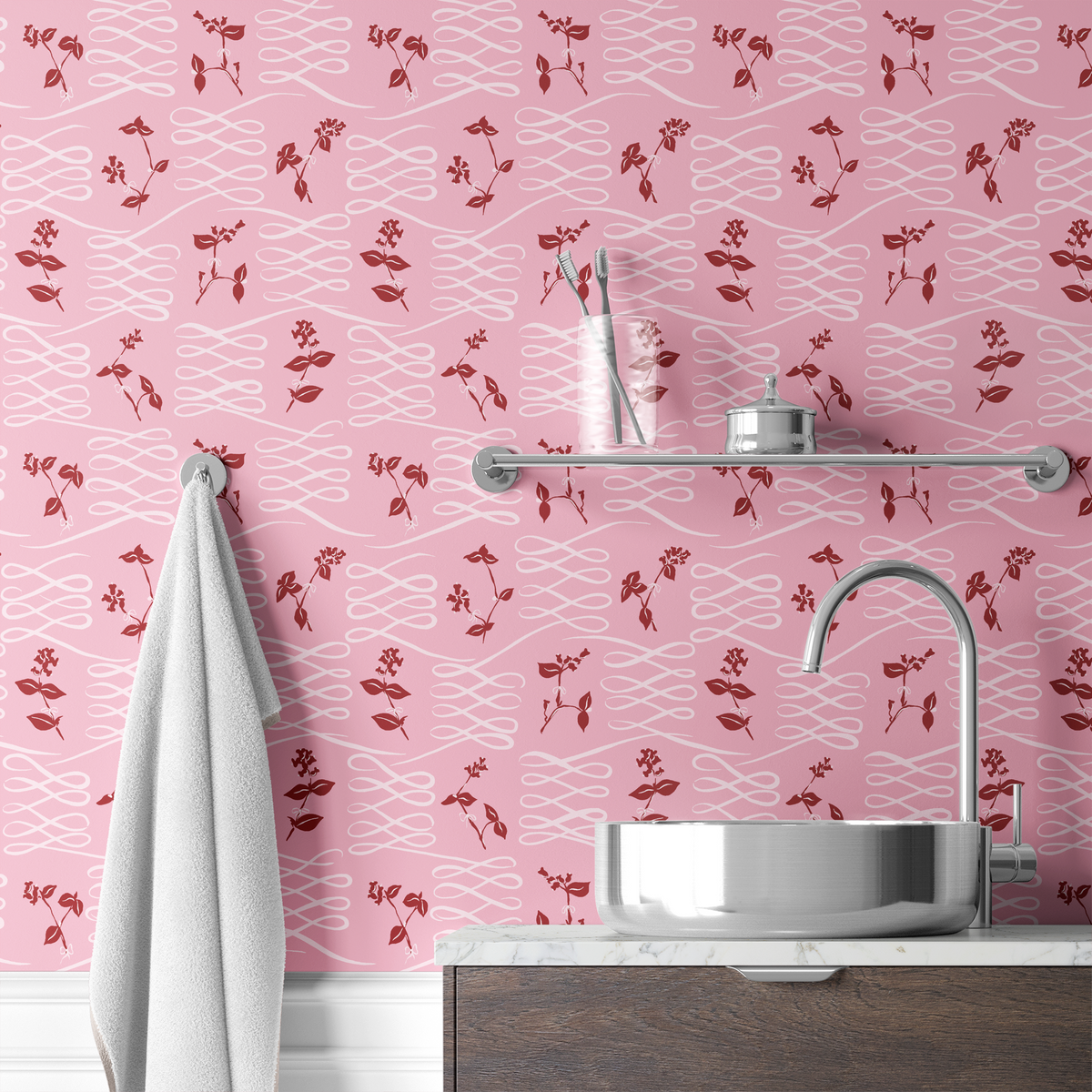  wallpaper bath mockup