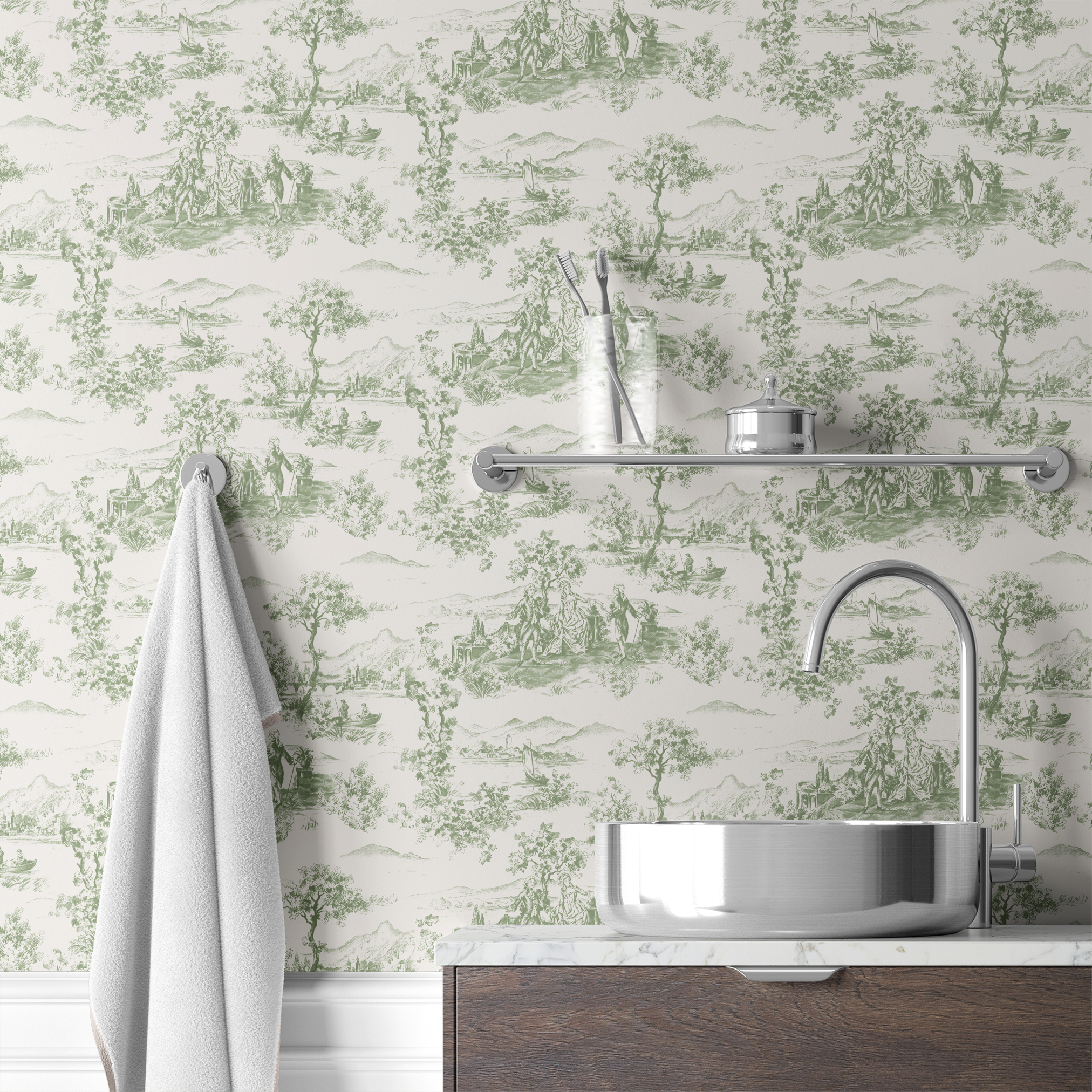  wallpaper bath mockup