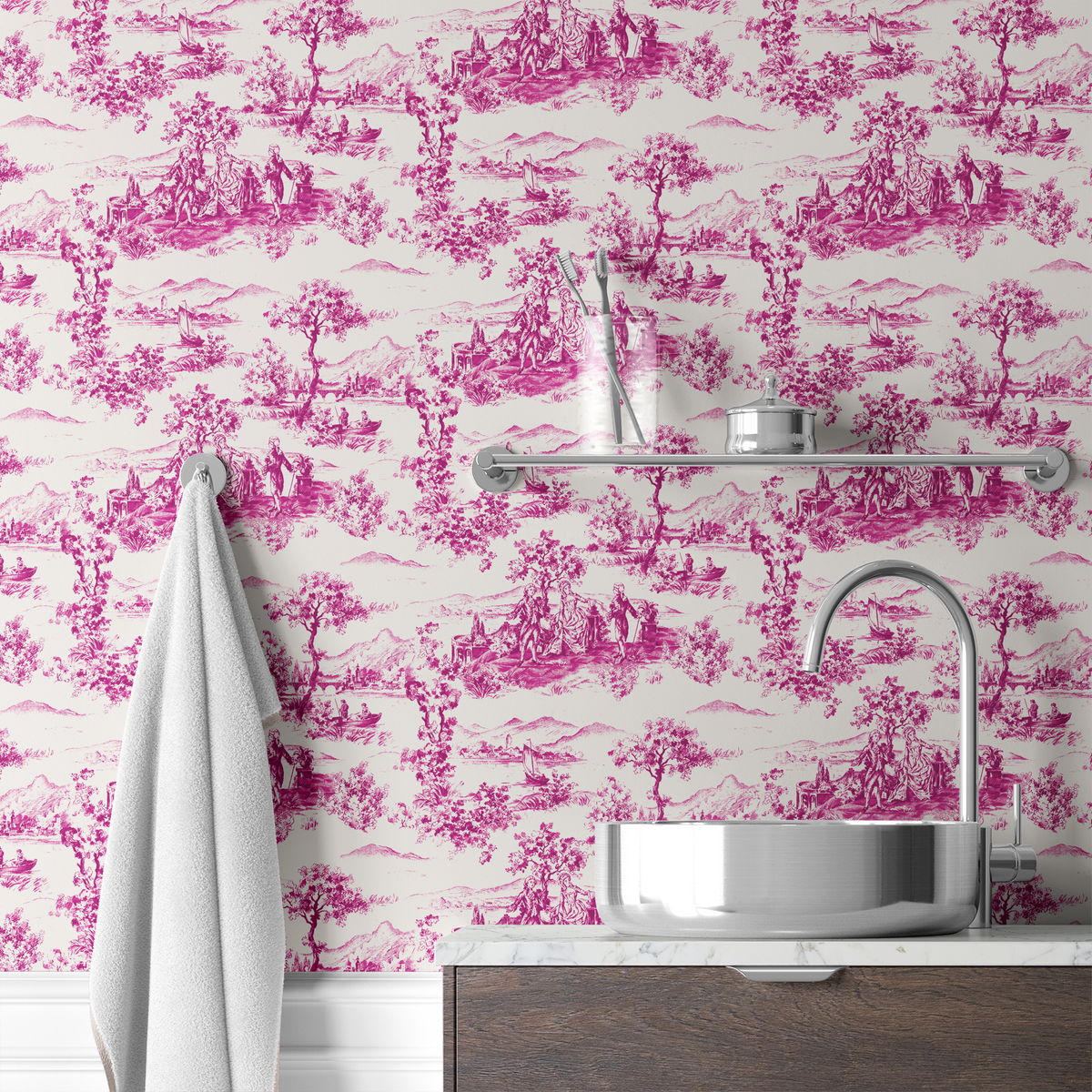  wallpaper bath mockup