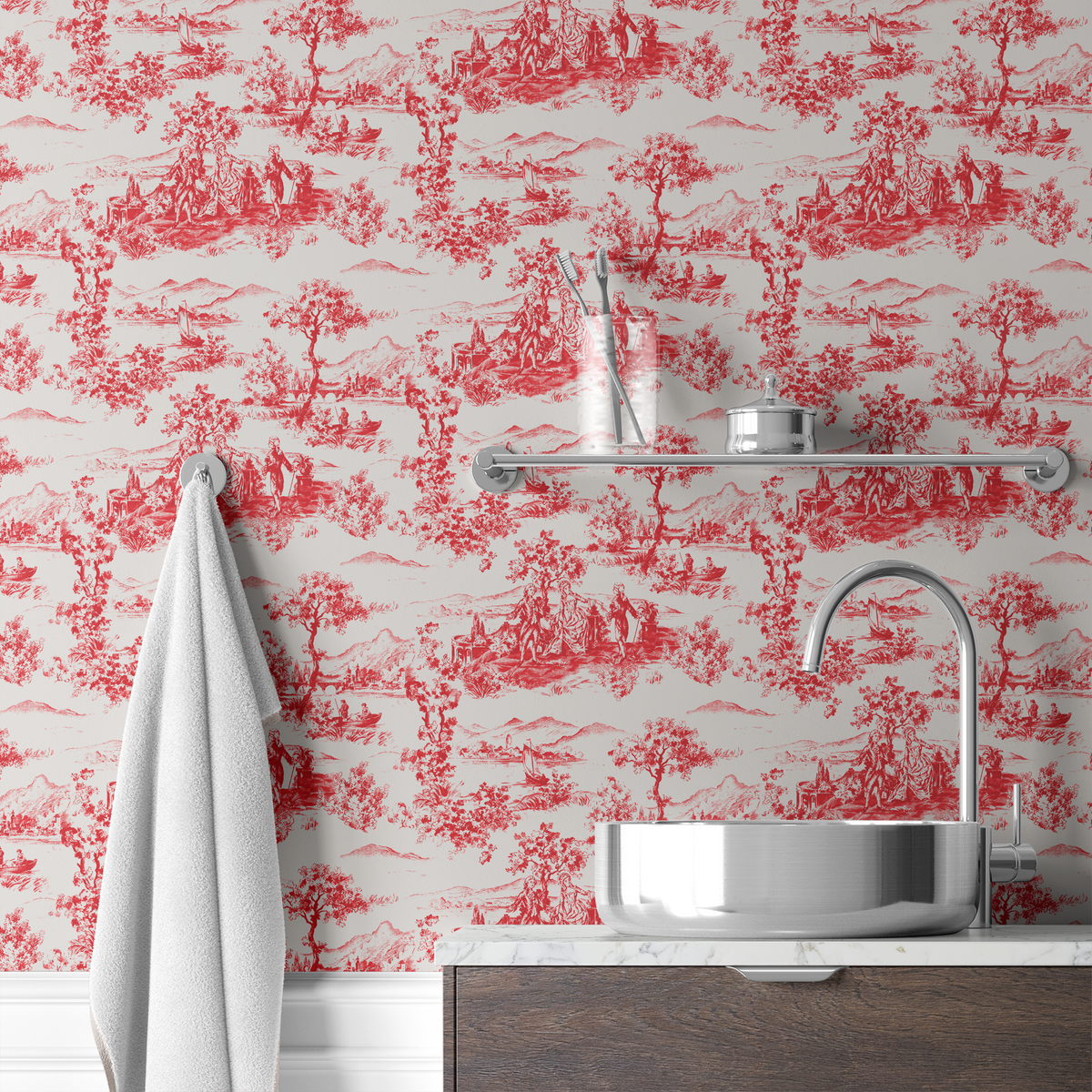  wallpaper bath mockup