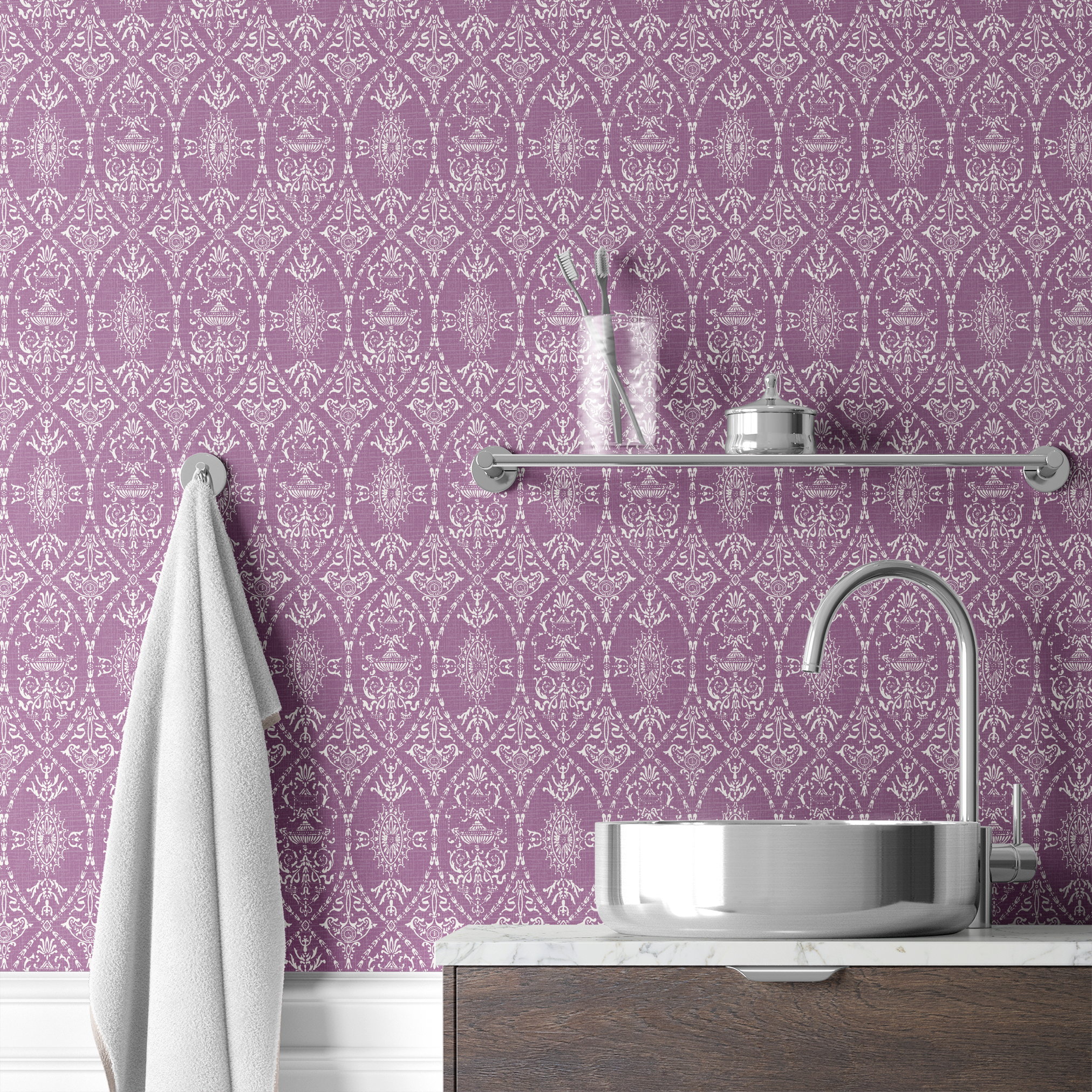  wallpaper bath mockup