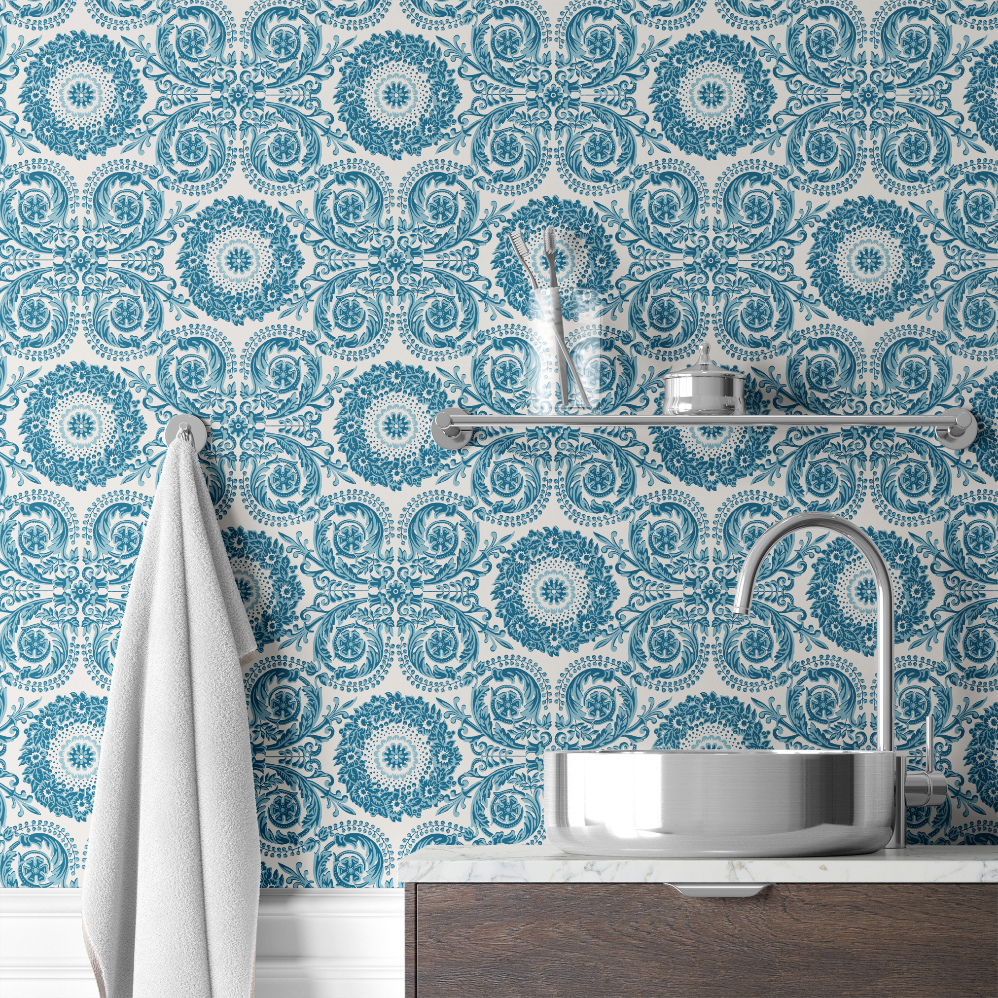  wallpaper bath mockup