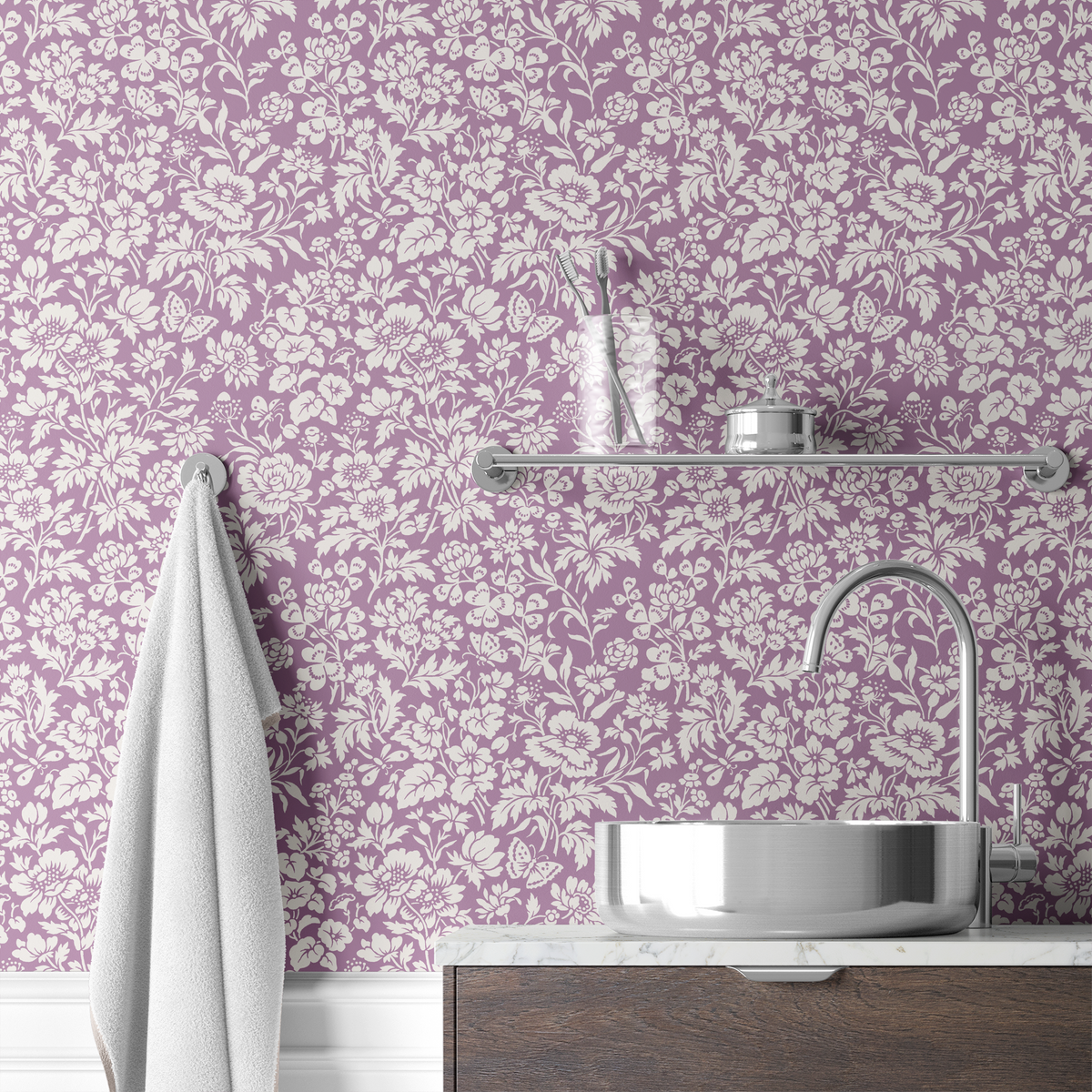  wallpaper bath mockup