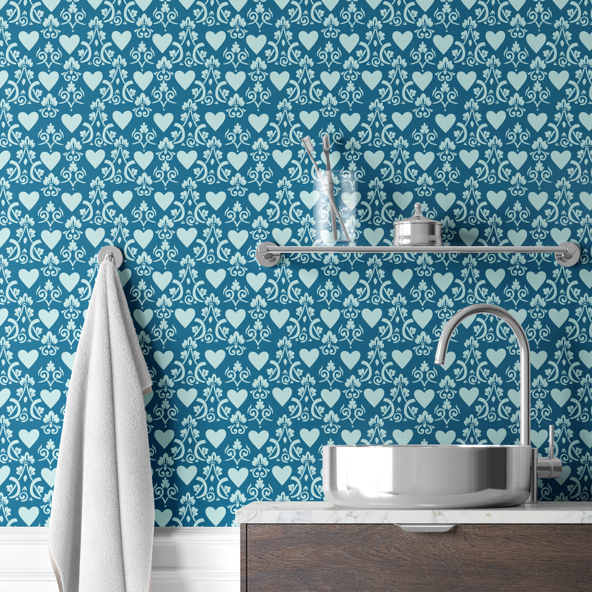  wallpaper bath mockup