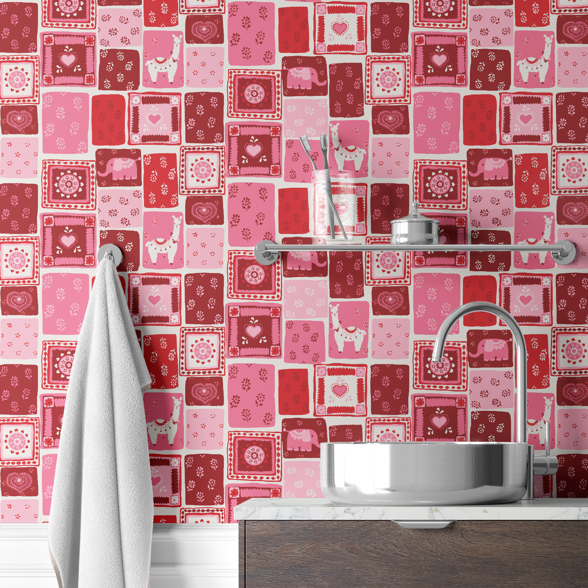  wallpaper bath mockup