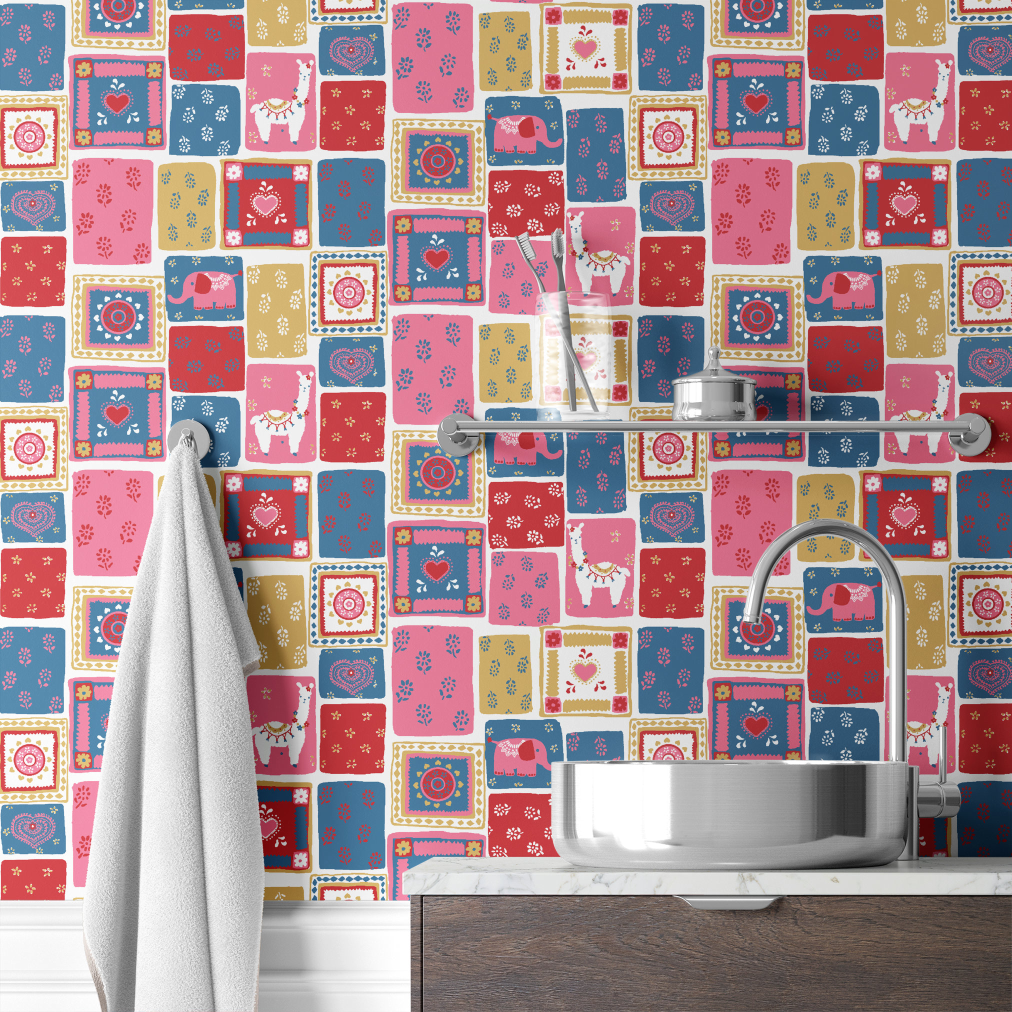  wallpaper bath mockup