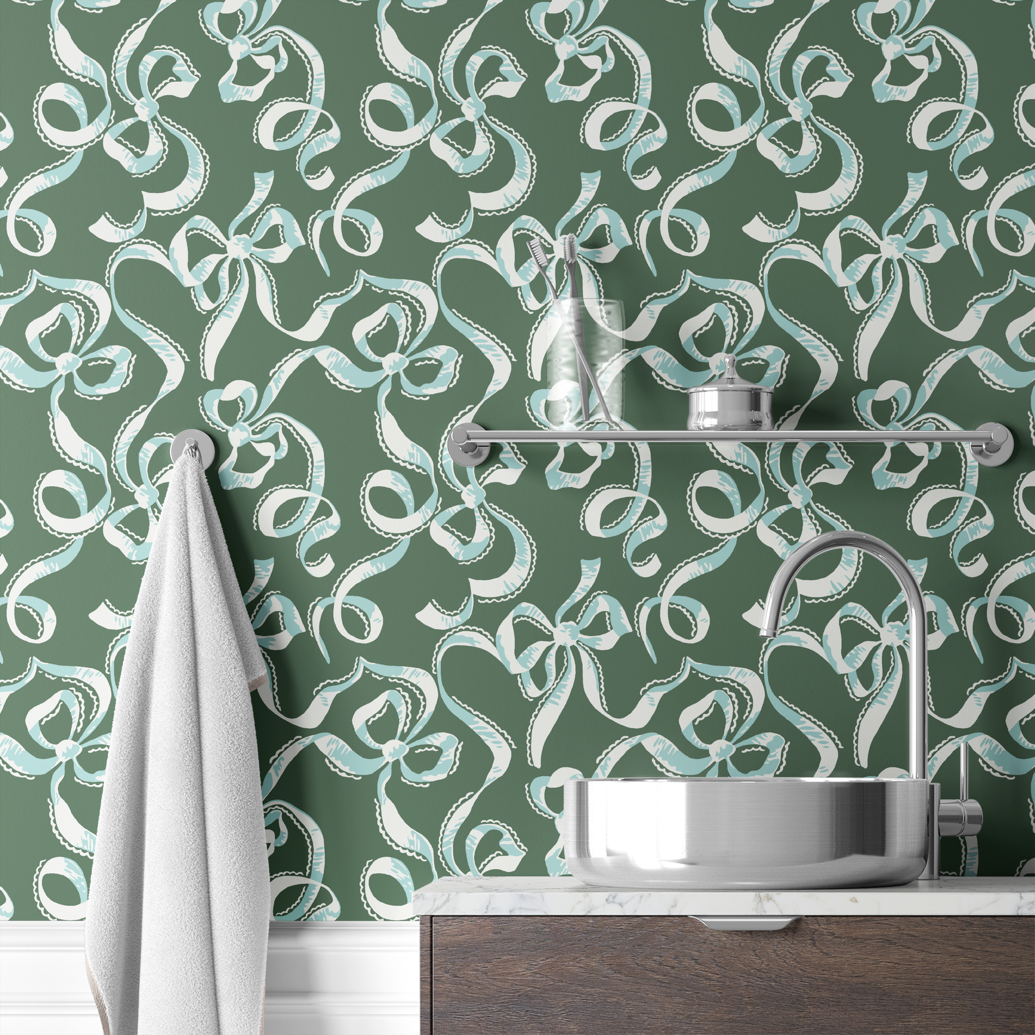  wallpaper bath mockup