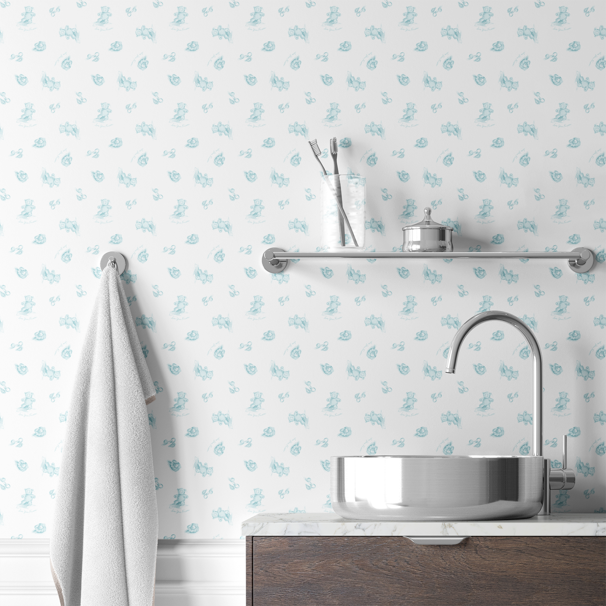  wallpaper bath mockup