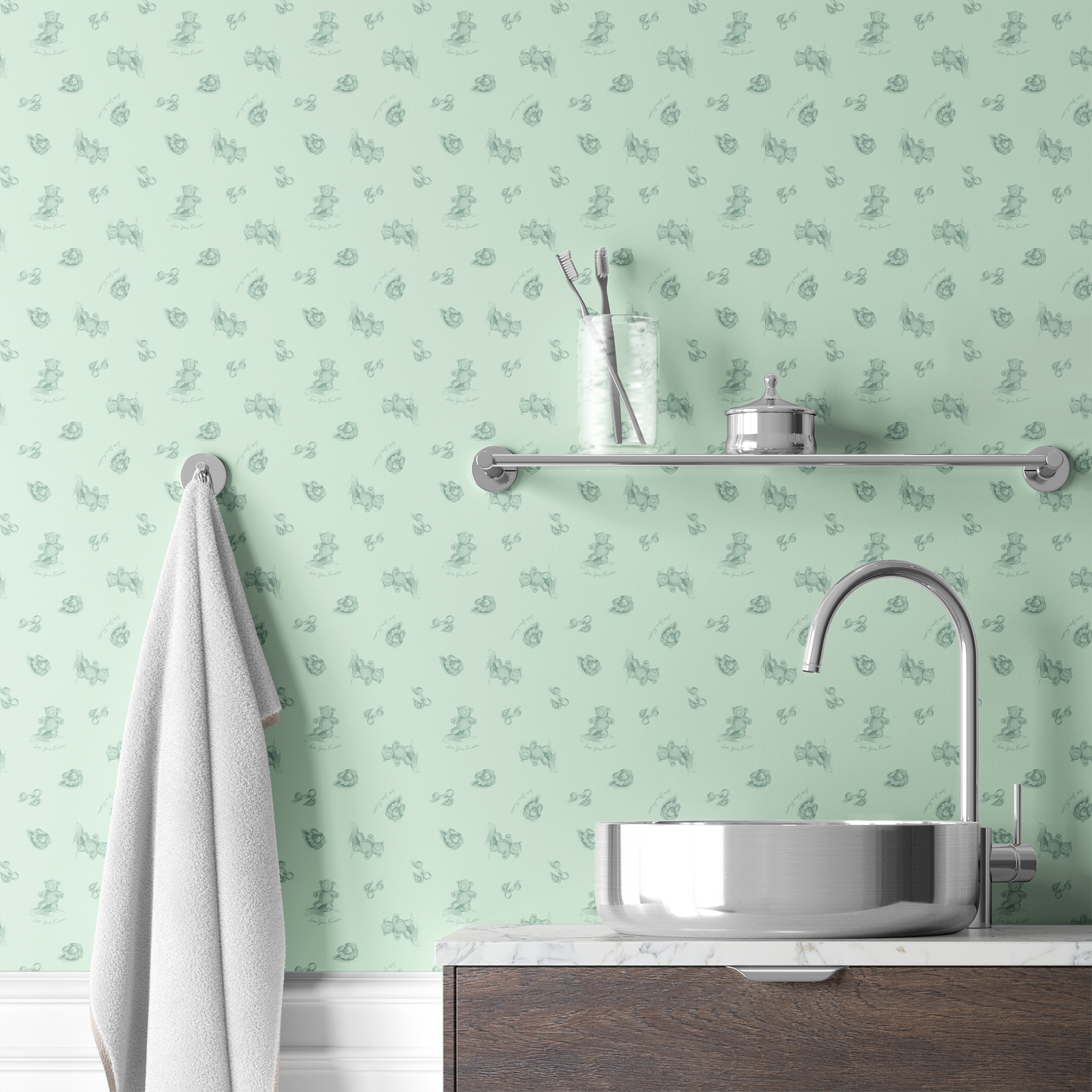  wallpaper bath mockup