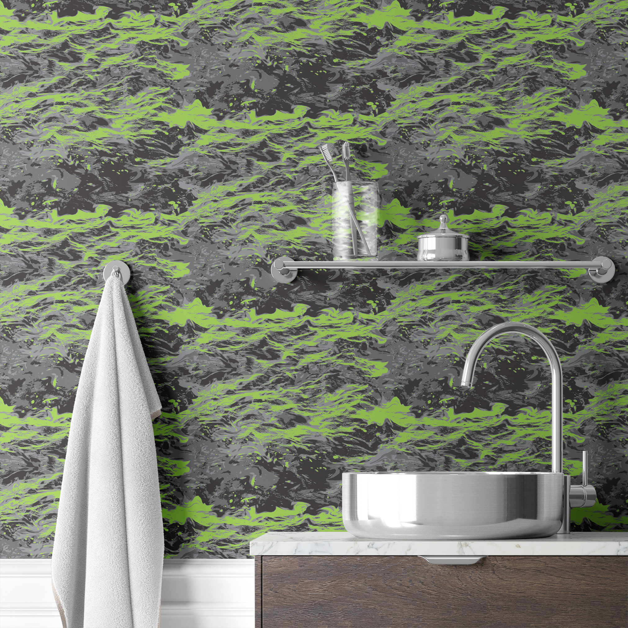  wallpaper bath mockup