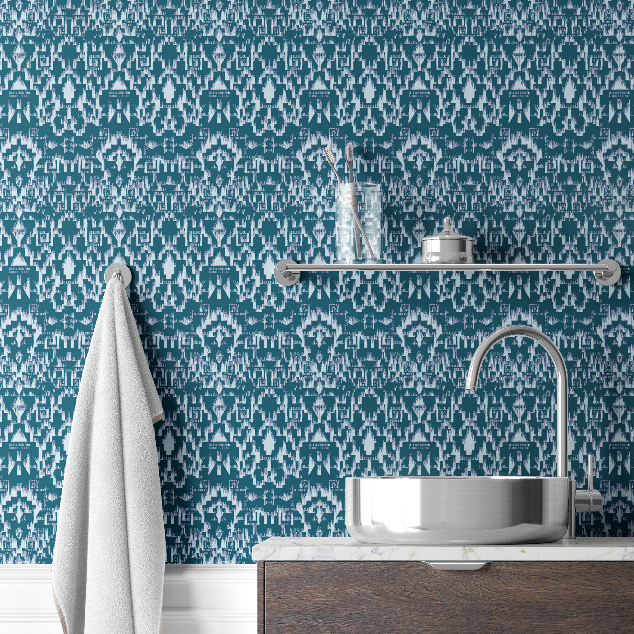  wallpaper bath mockup