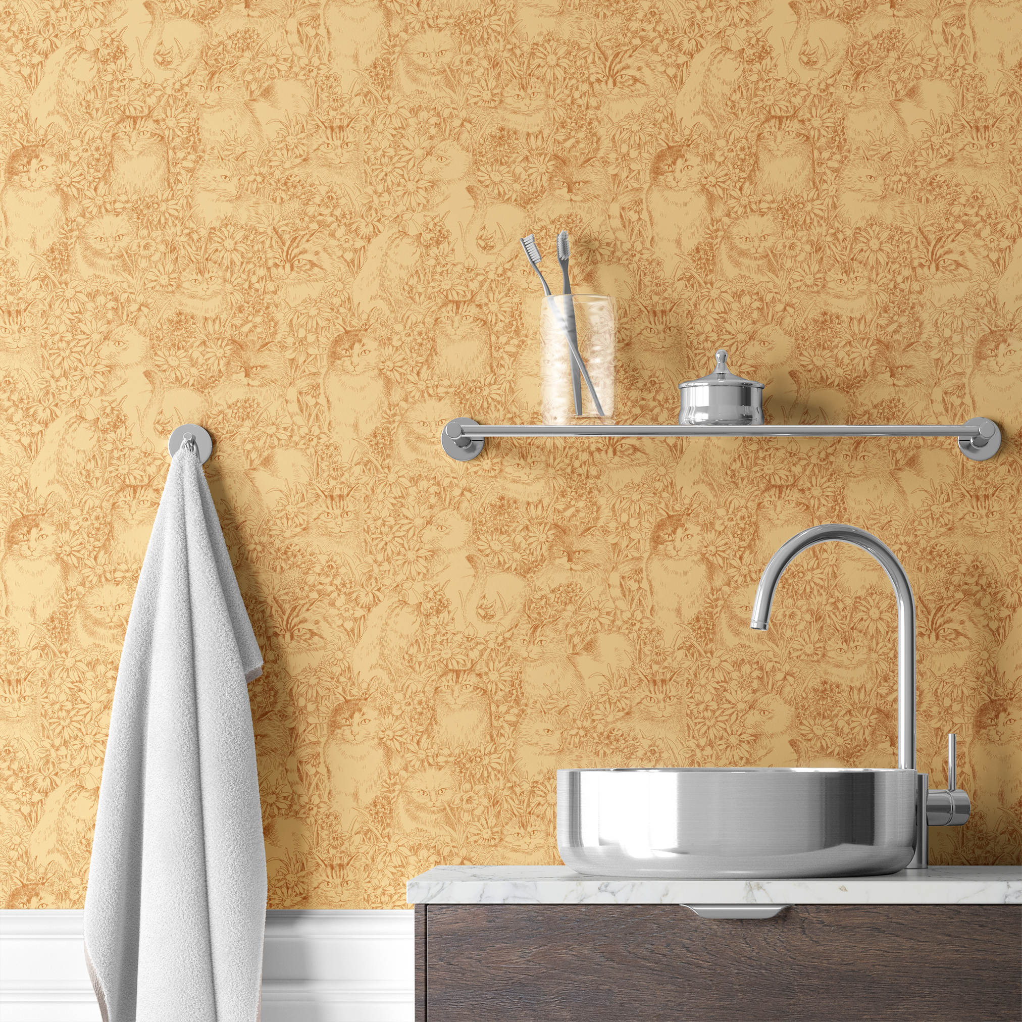  wallpaper bath mockup