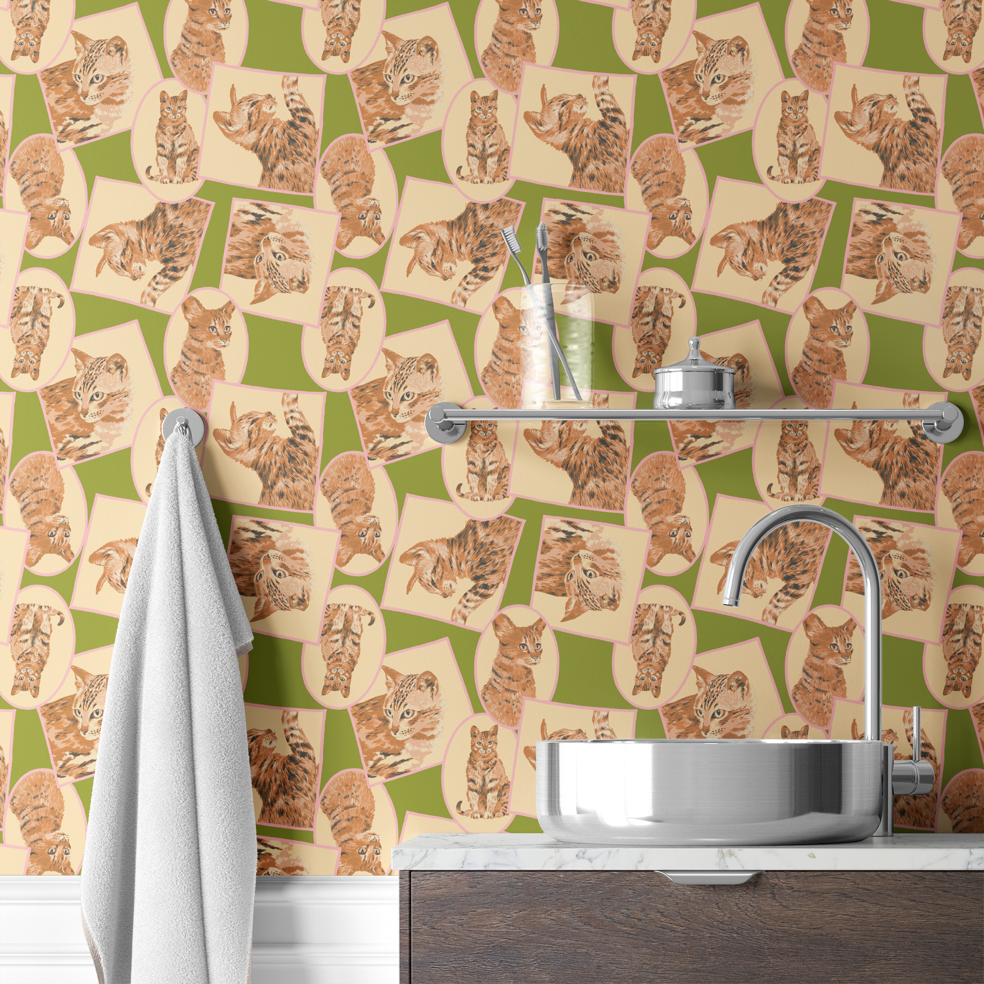  wallpaper bath mockup