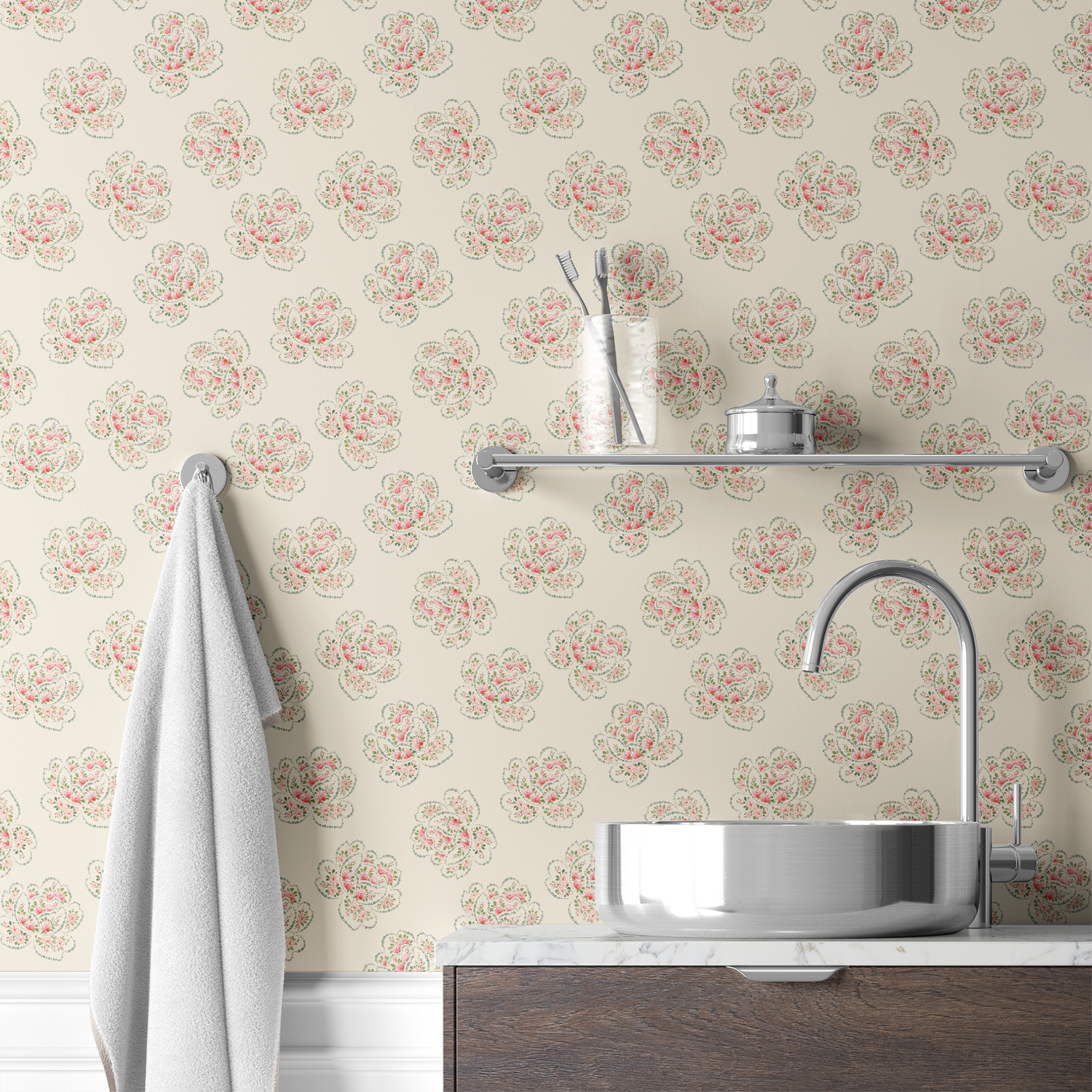  wallpaper bath mockup