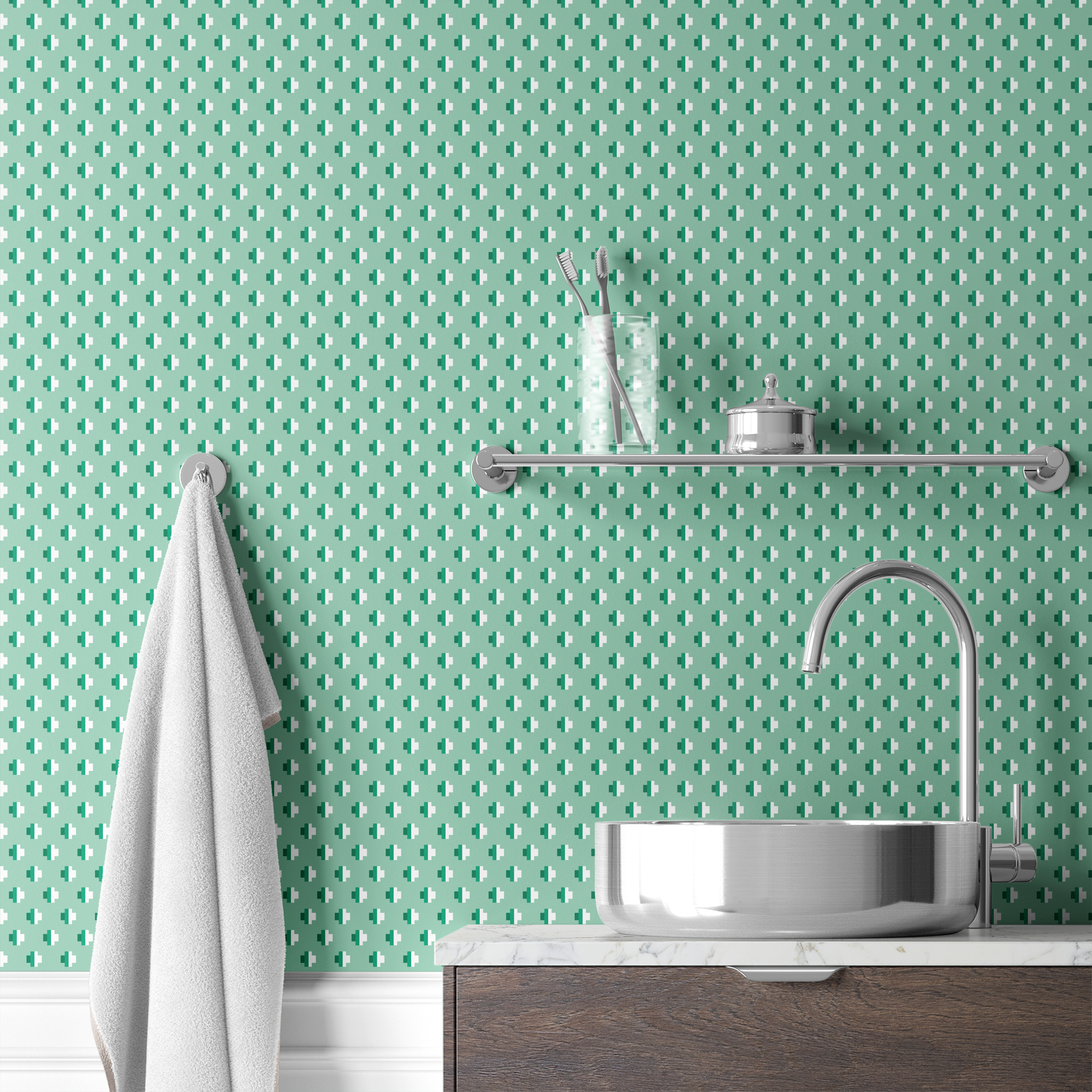  wallpaper bath mockup