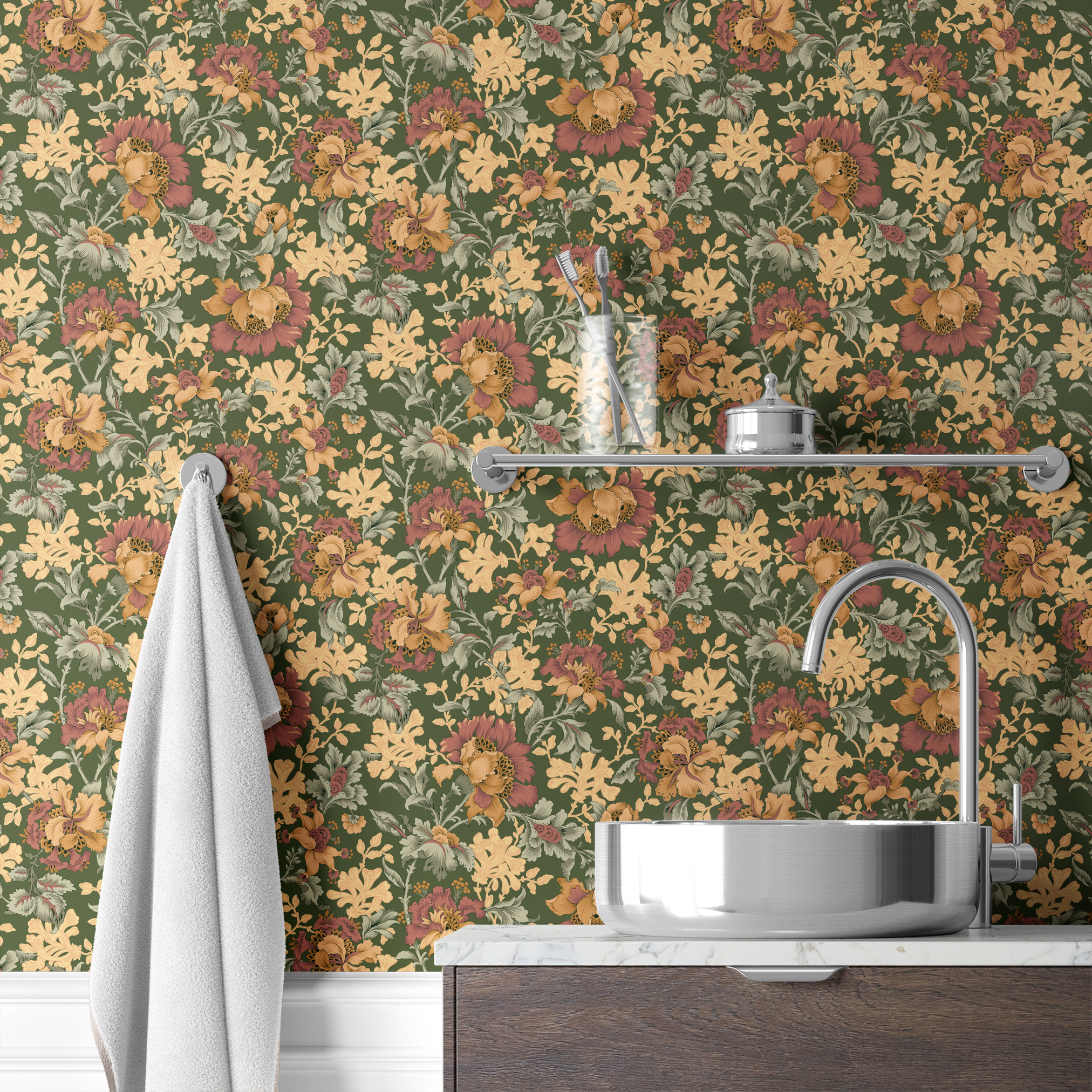  wallpaper bath mockup