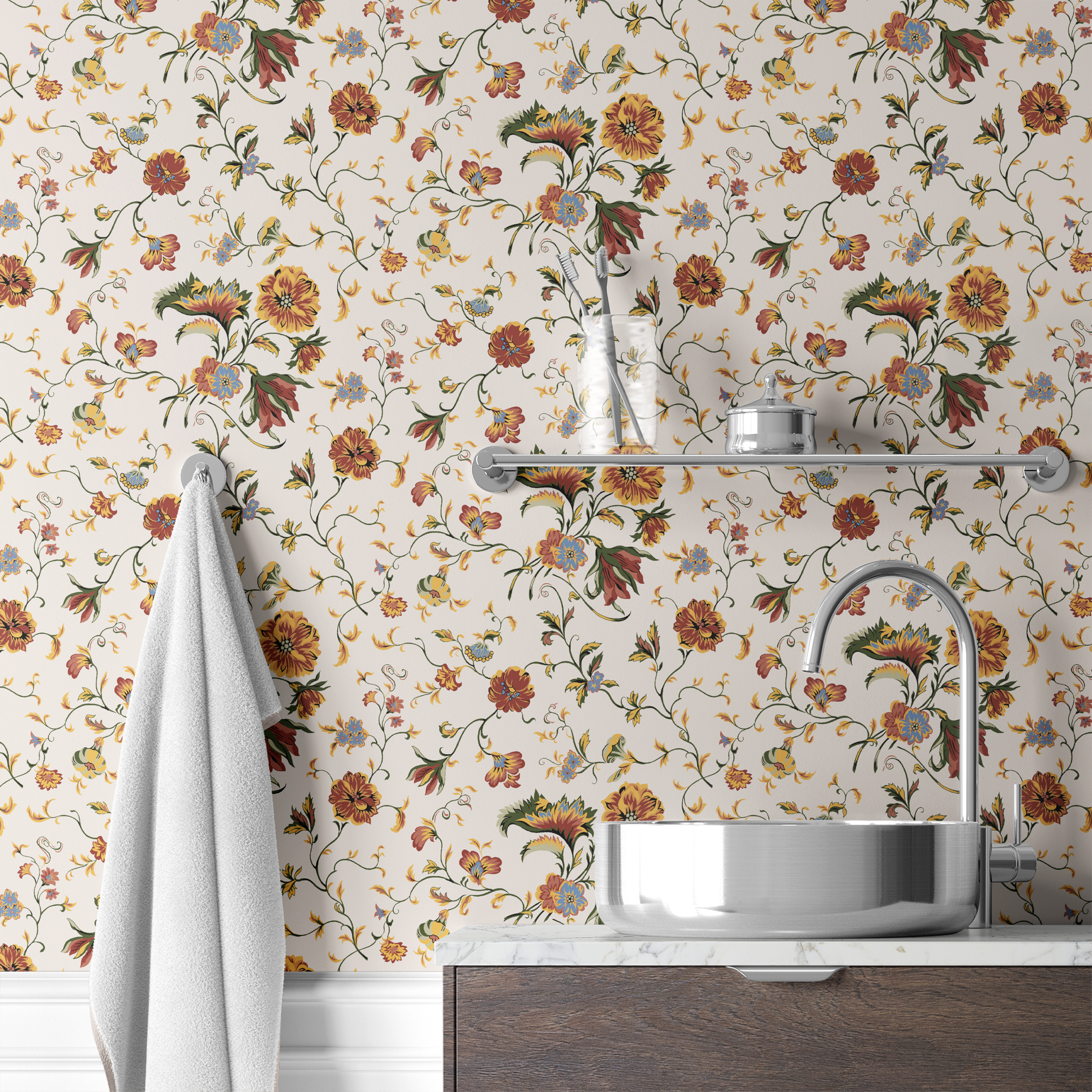  wallpaper bath mockup