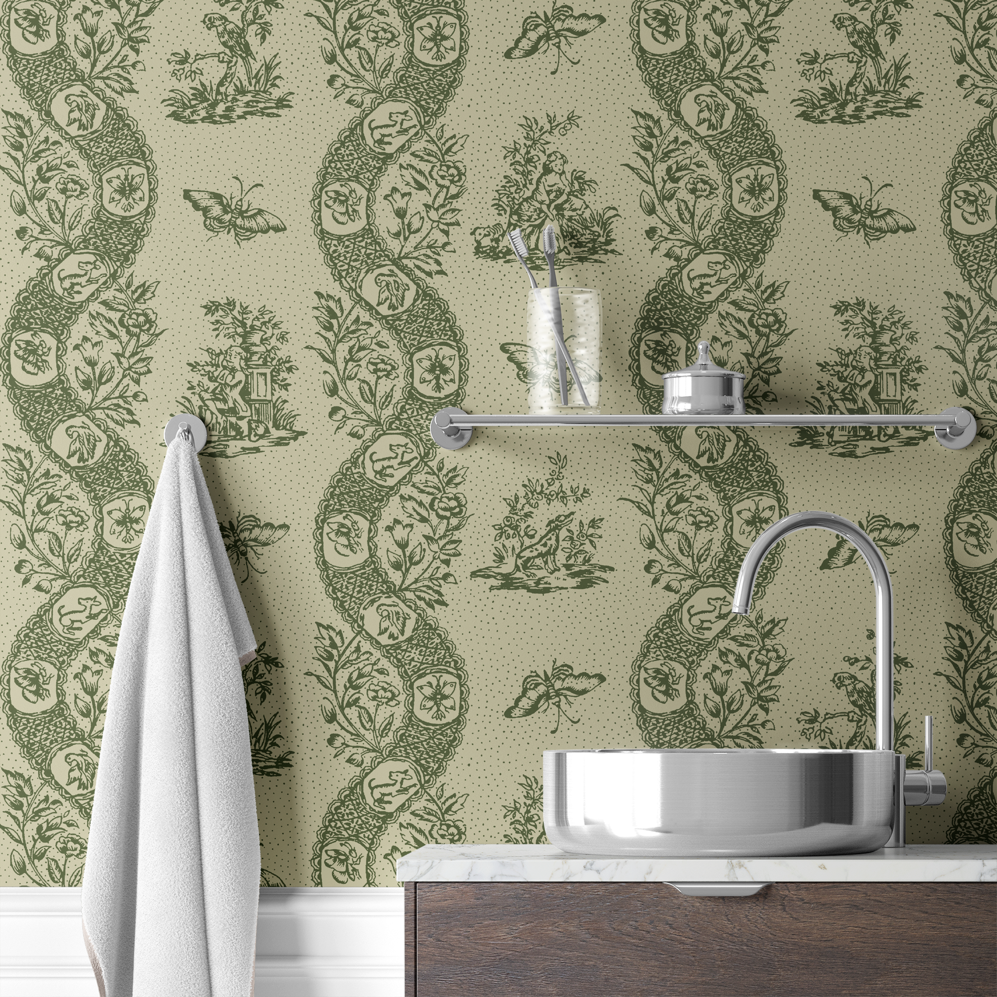  wallpaper bath mockup