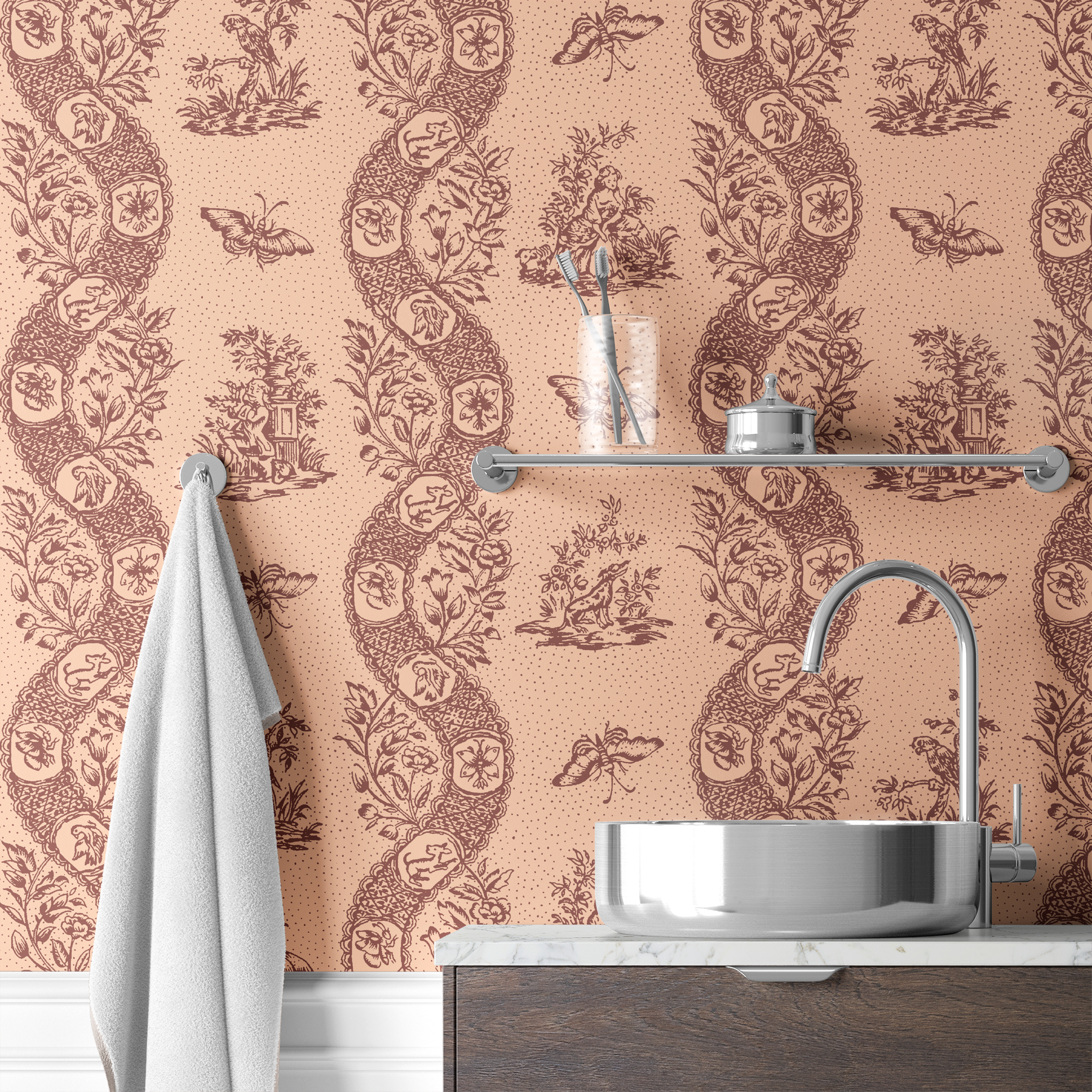  wallpaper bath mockup