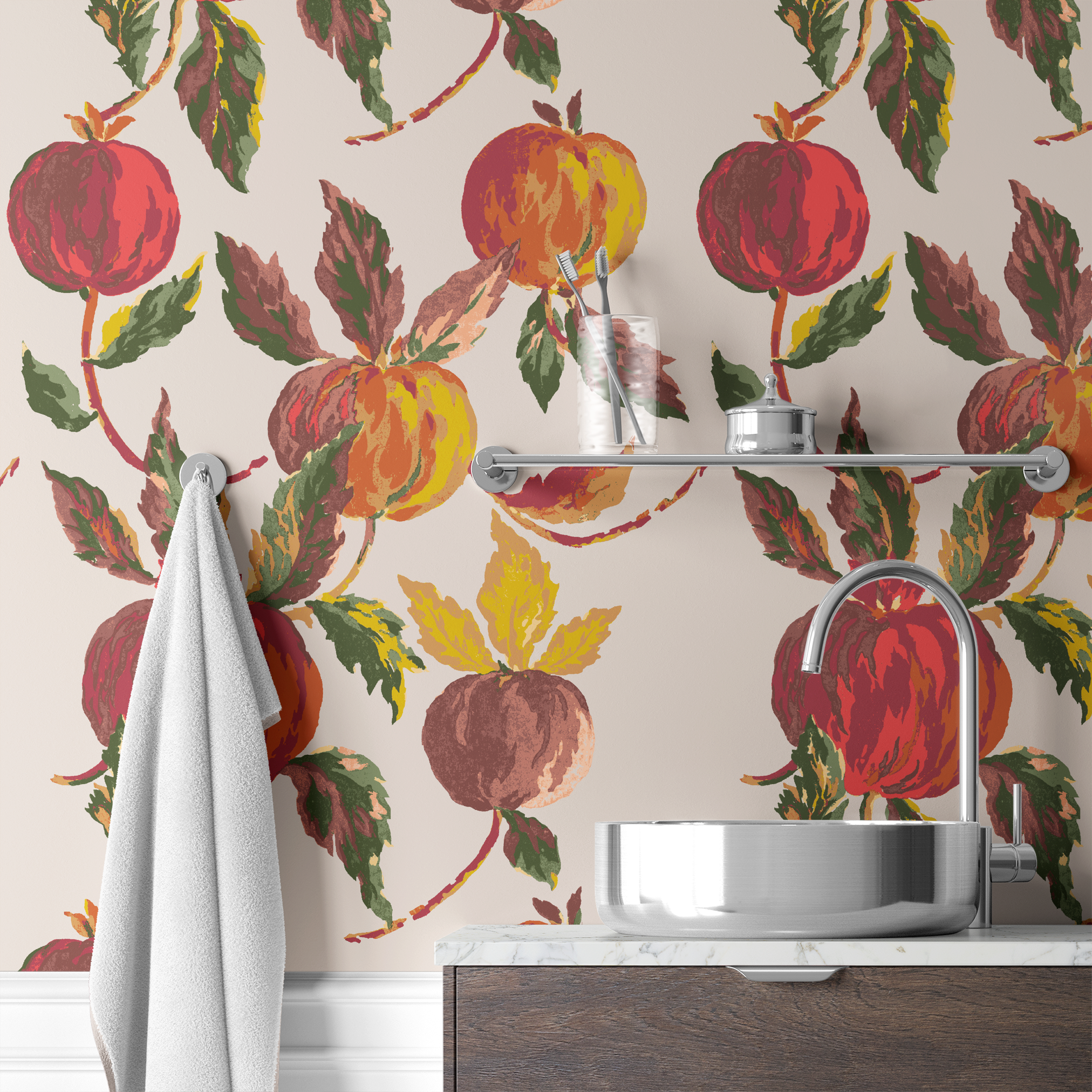  wallpaper bath mockup