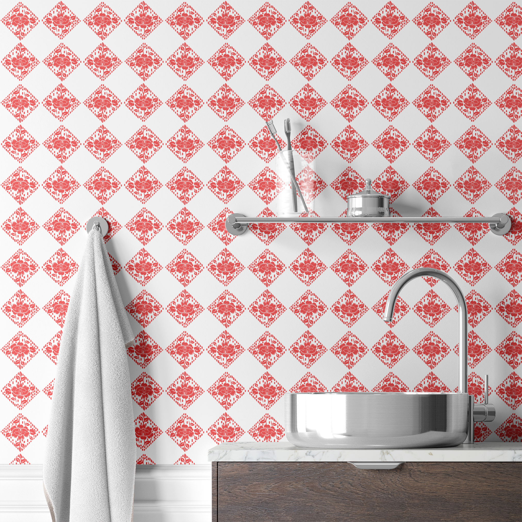  wallpaper bath mockup
