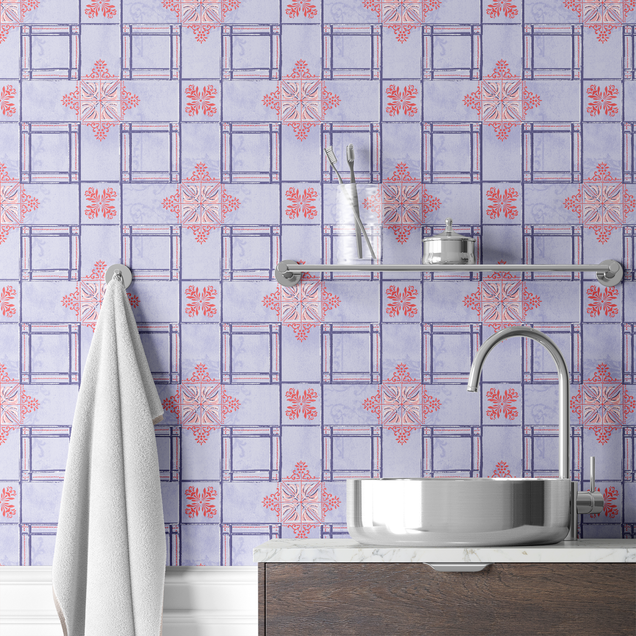  wallpaper bath mockup