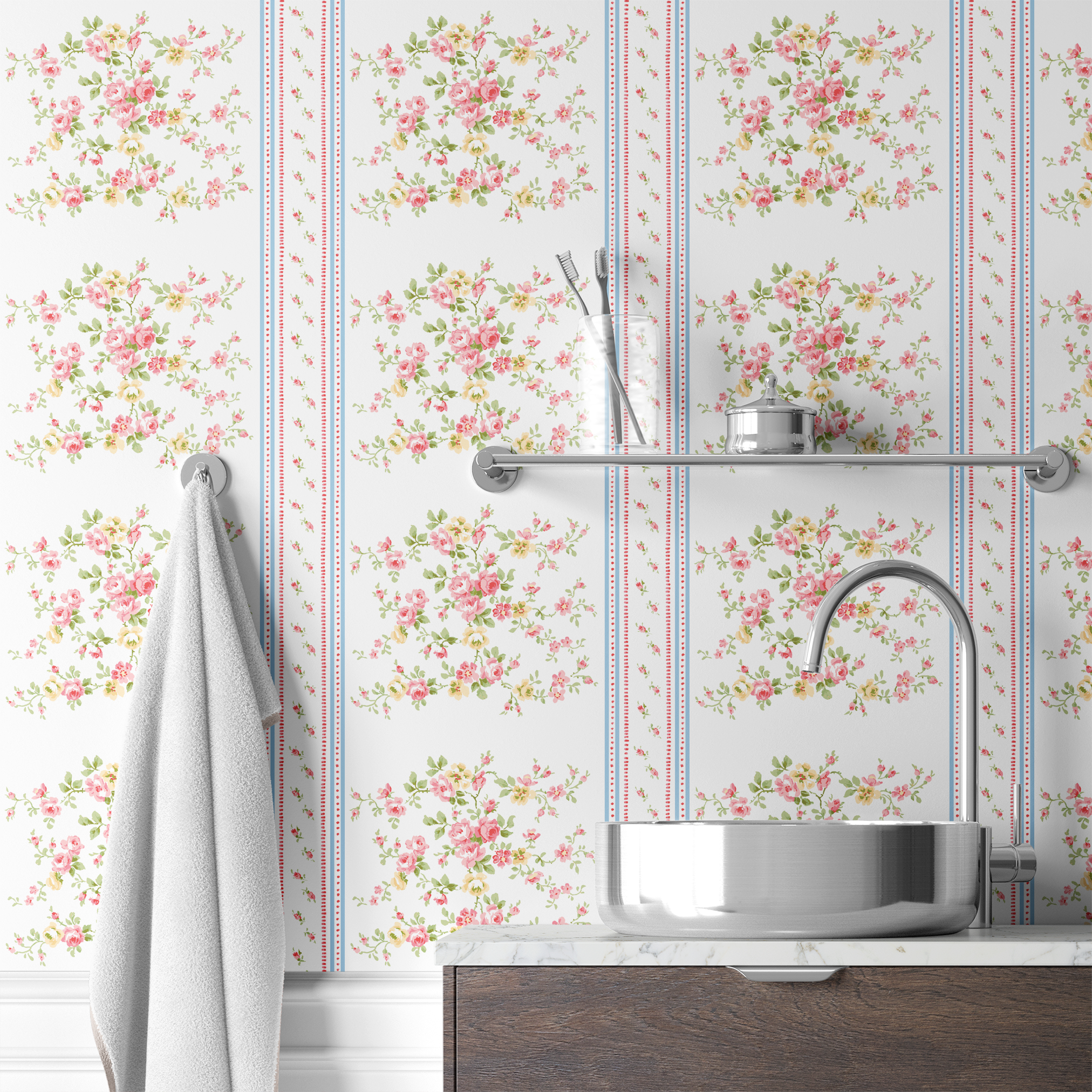  wallpaper bath mockup