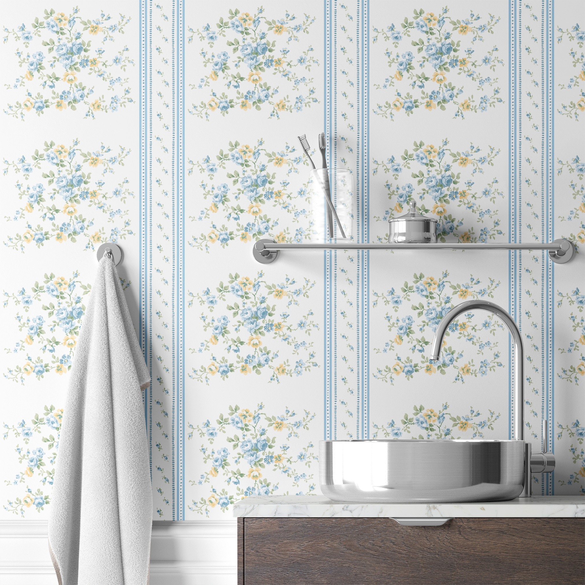  wallpaper bath mockup