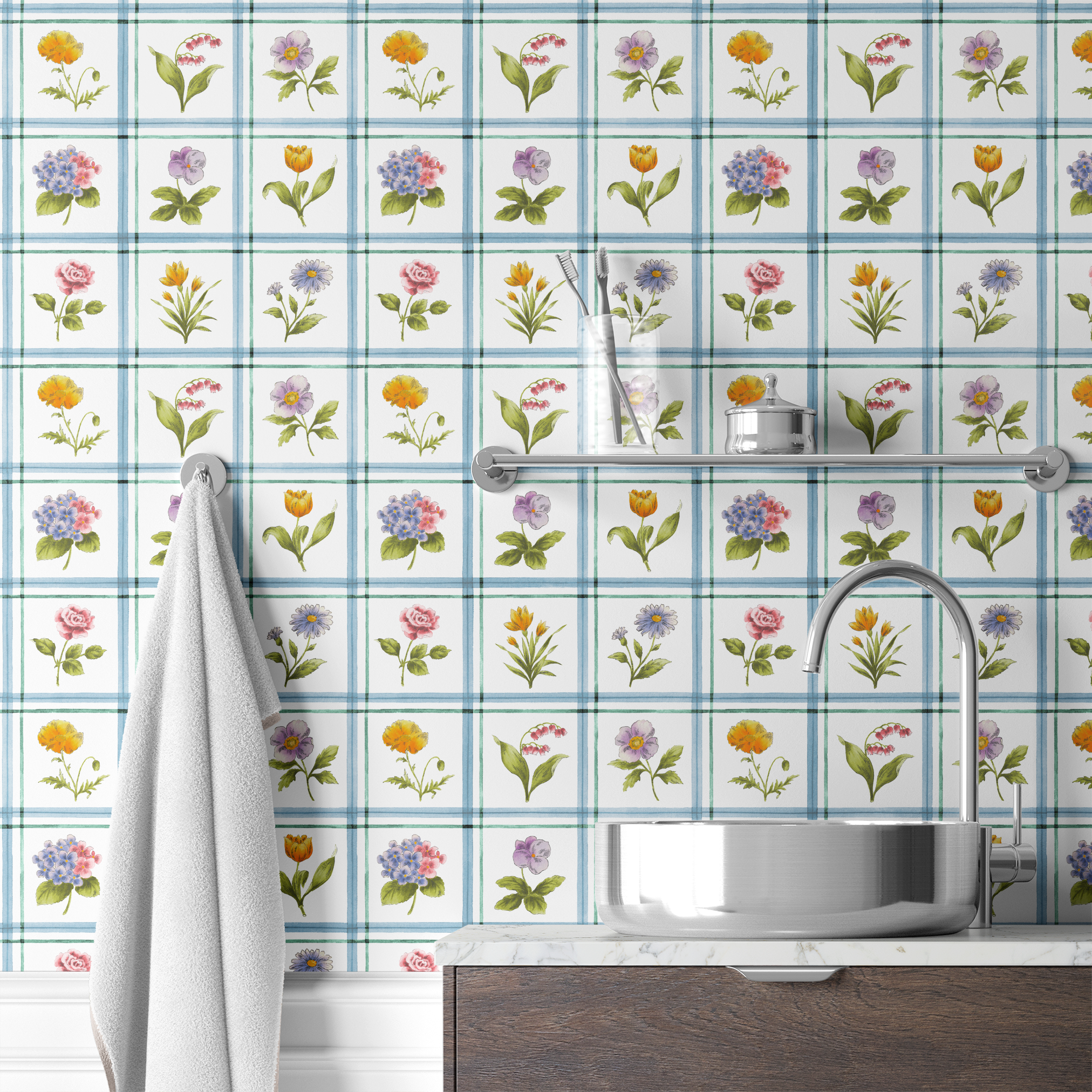  wallpaper bath mockup