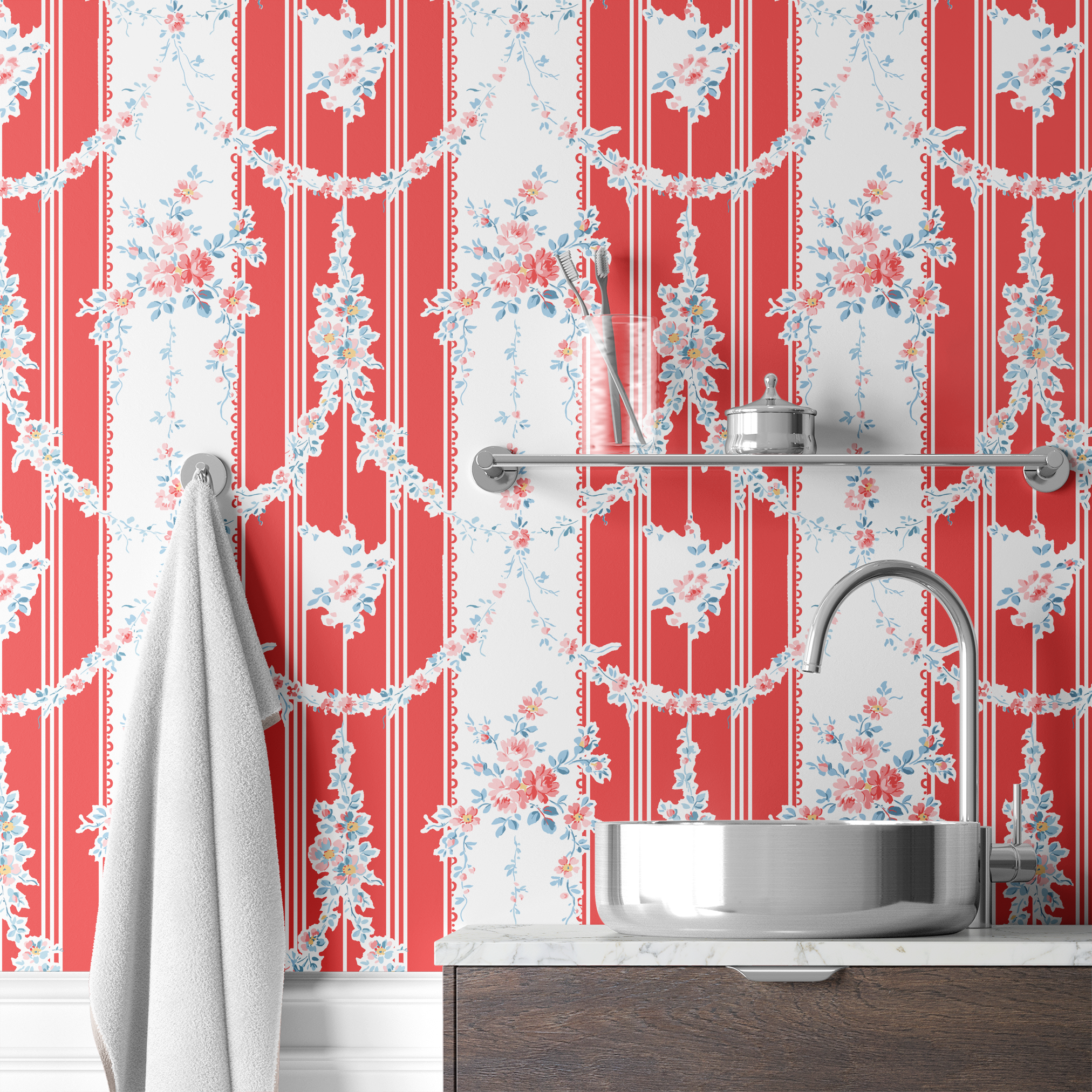  wallpaper bath mockup