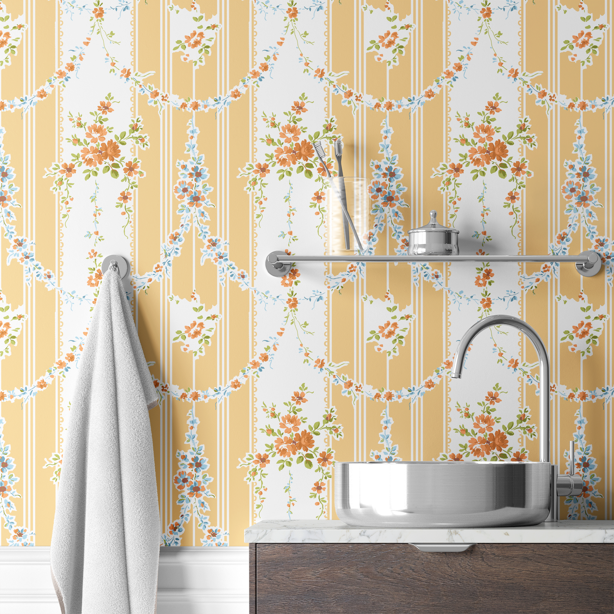  wallpaper bath mockup