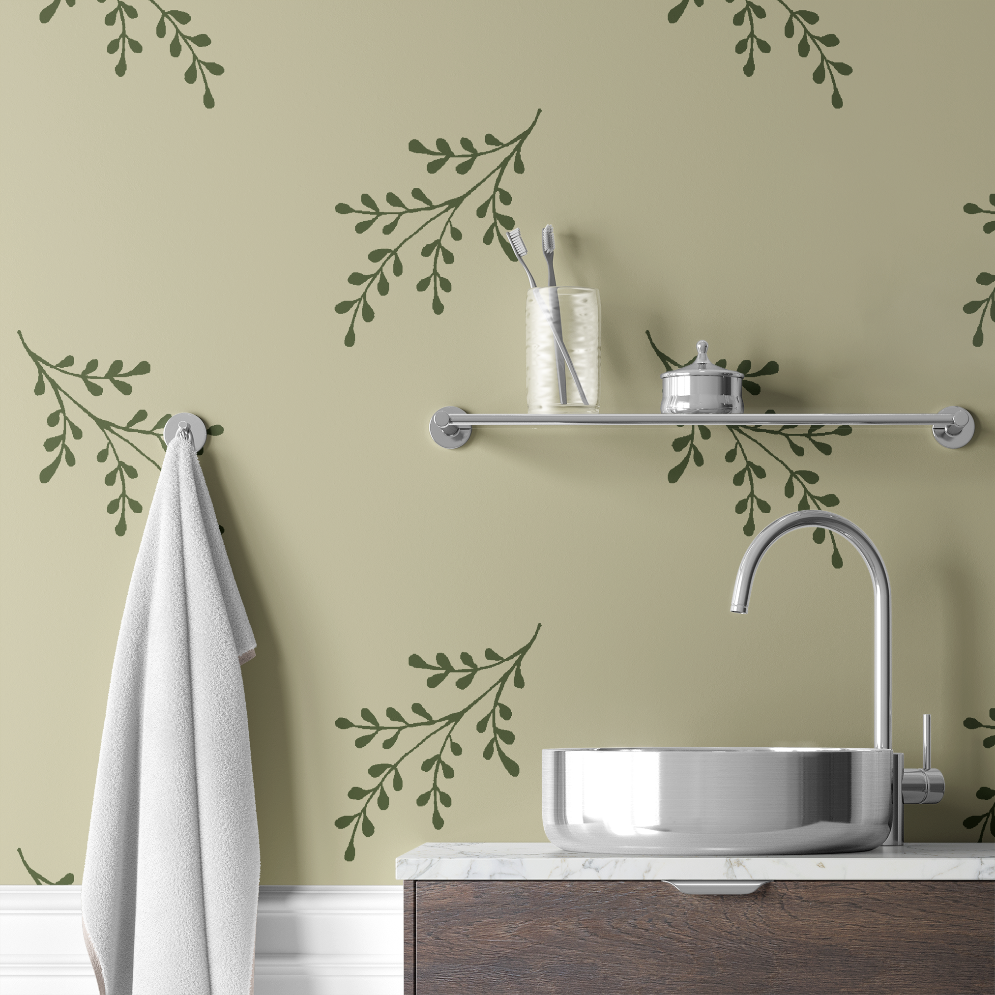  wallpaper bath mockup