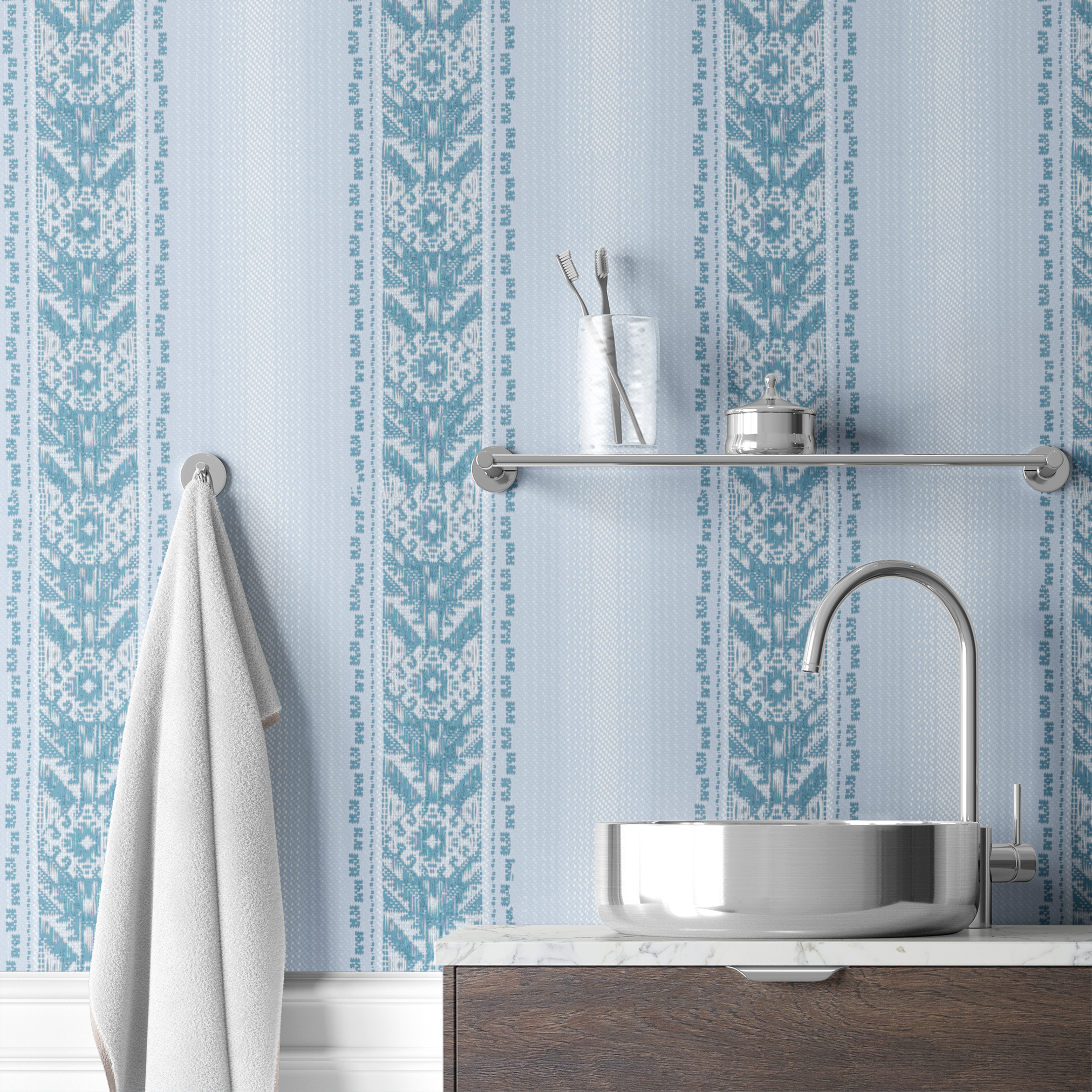  wallpaper bath mockup