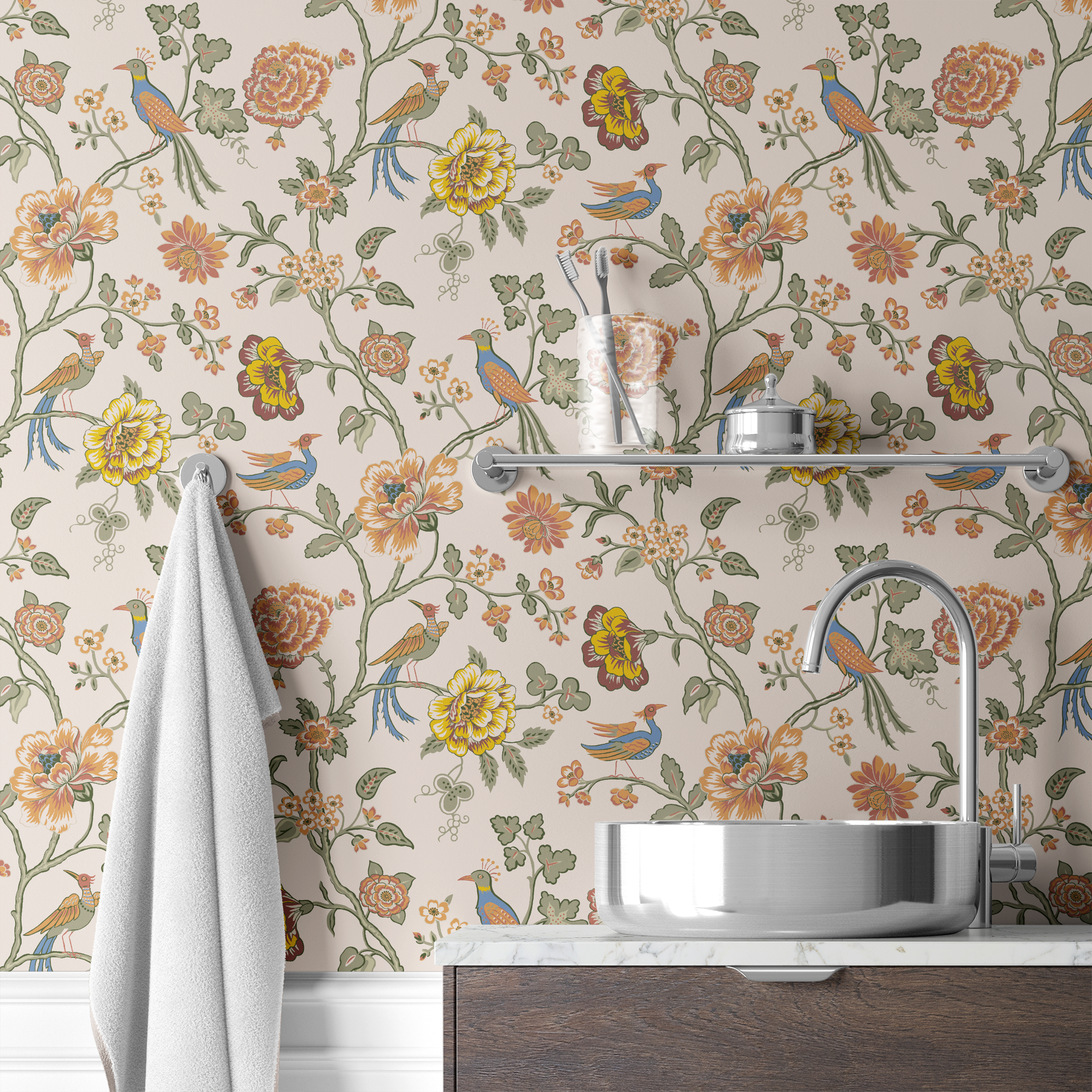  wallpaper bath mockup