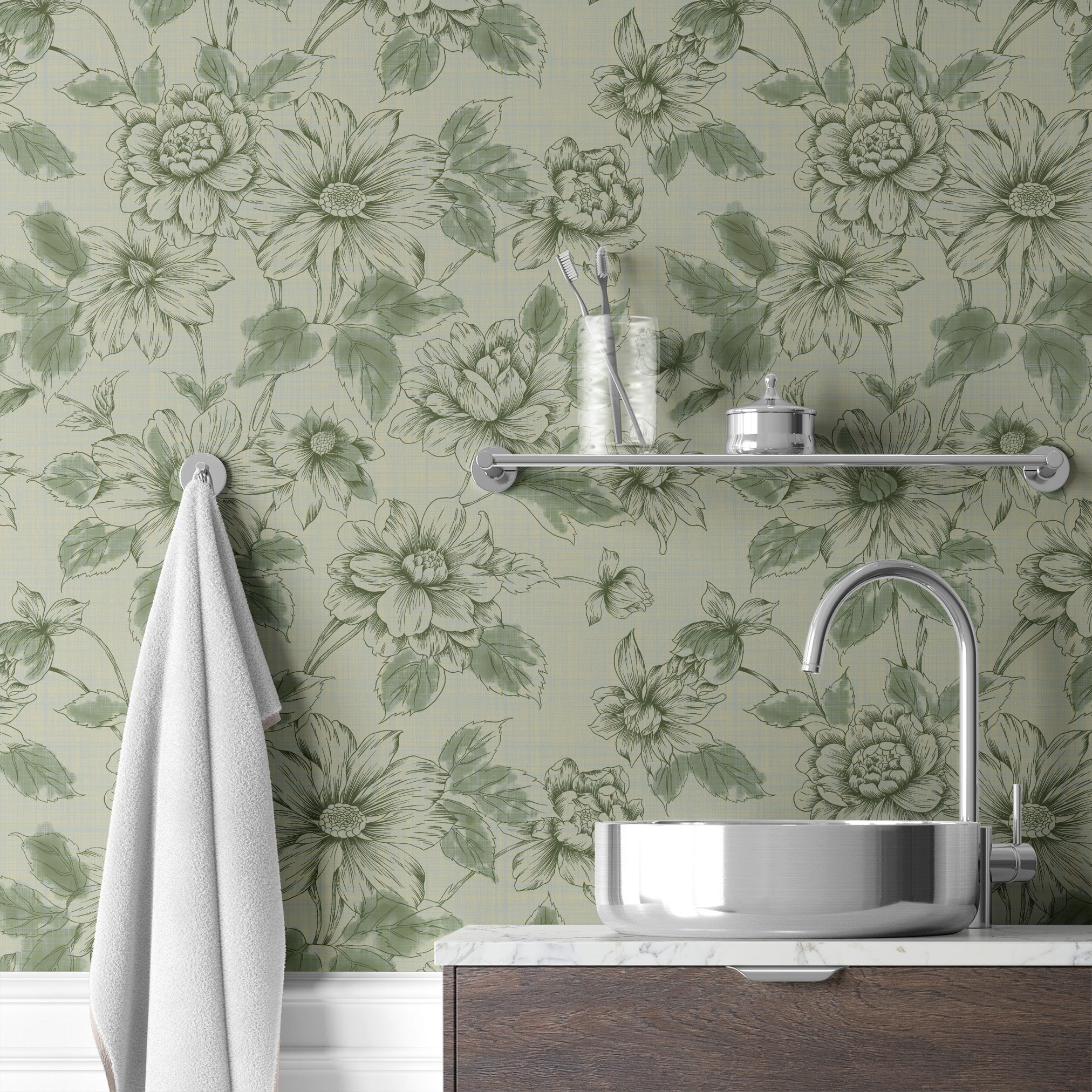  wallpaper bath mockup