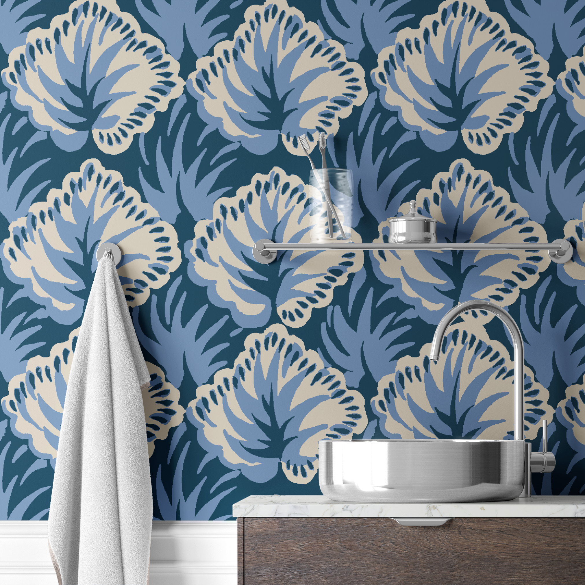  wallpaper bath mockup
