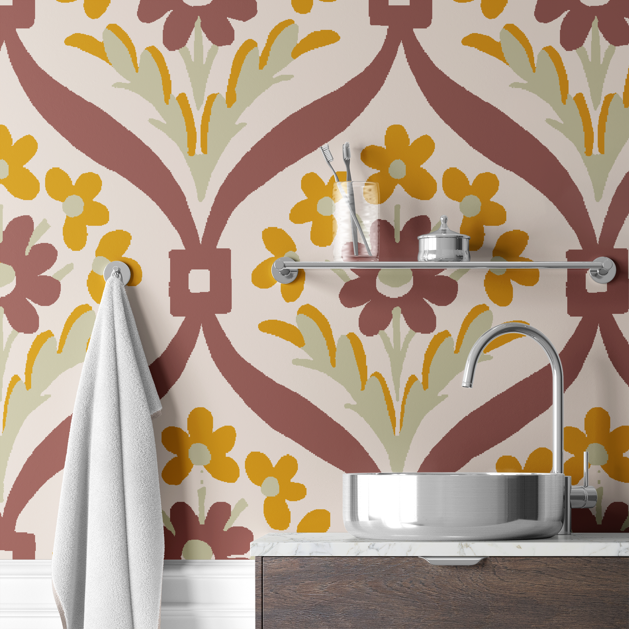  wallpaper bath mockup