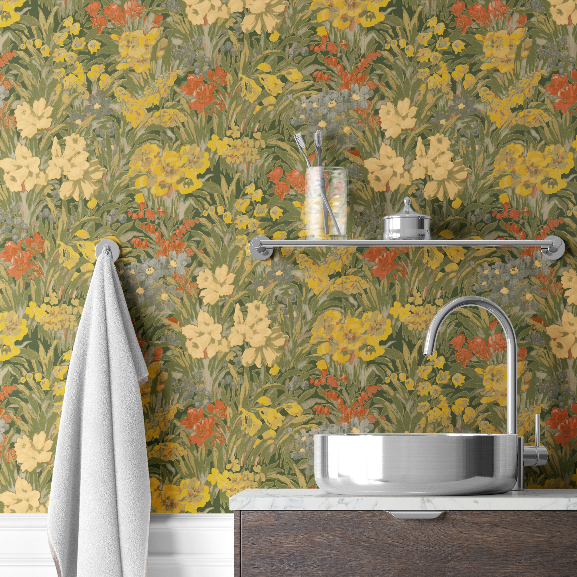  wallpaper bath mockup