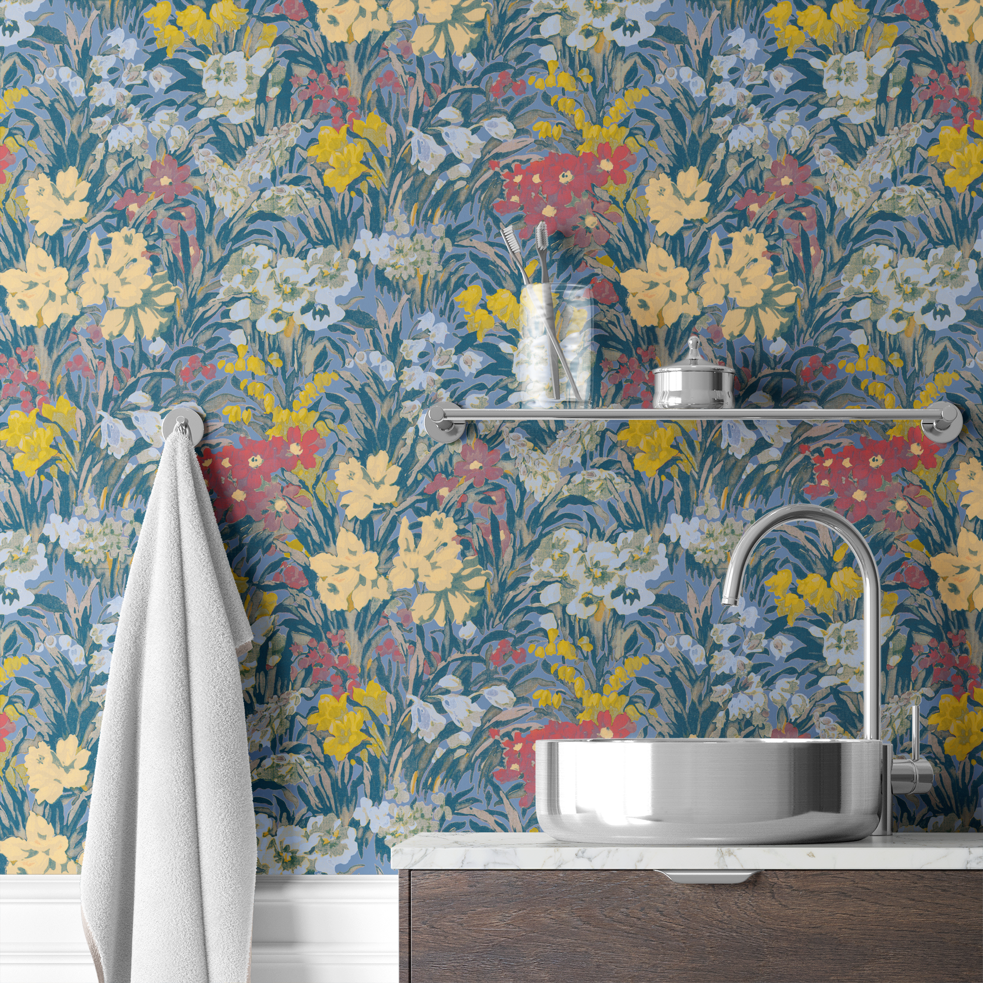  wallpaper bath mockup