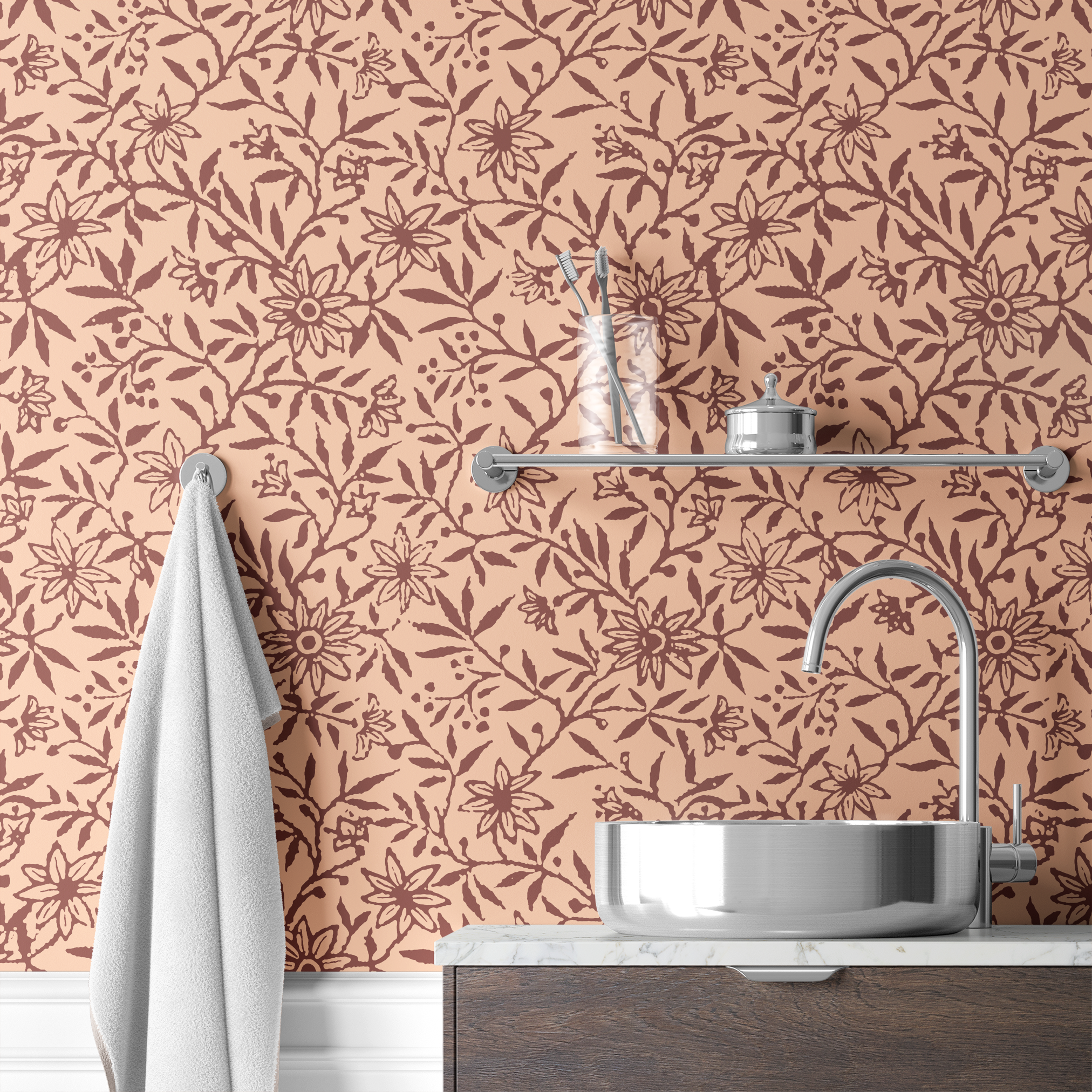  wallpaper bath mockup