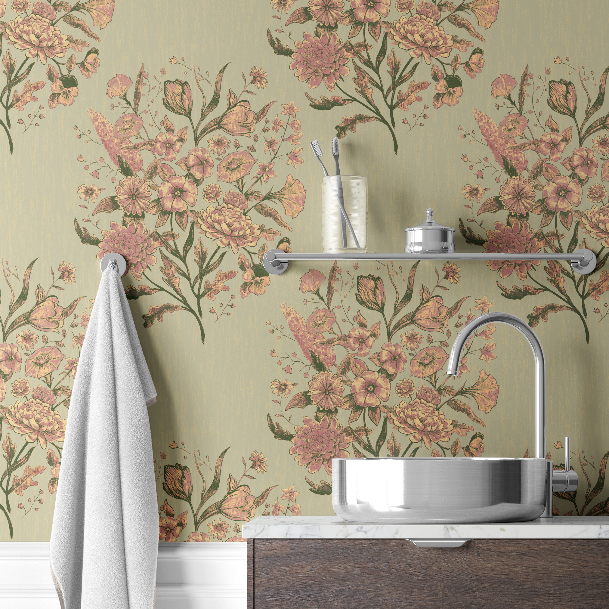  wallpaper bath mockup