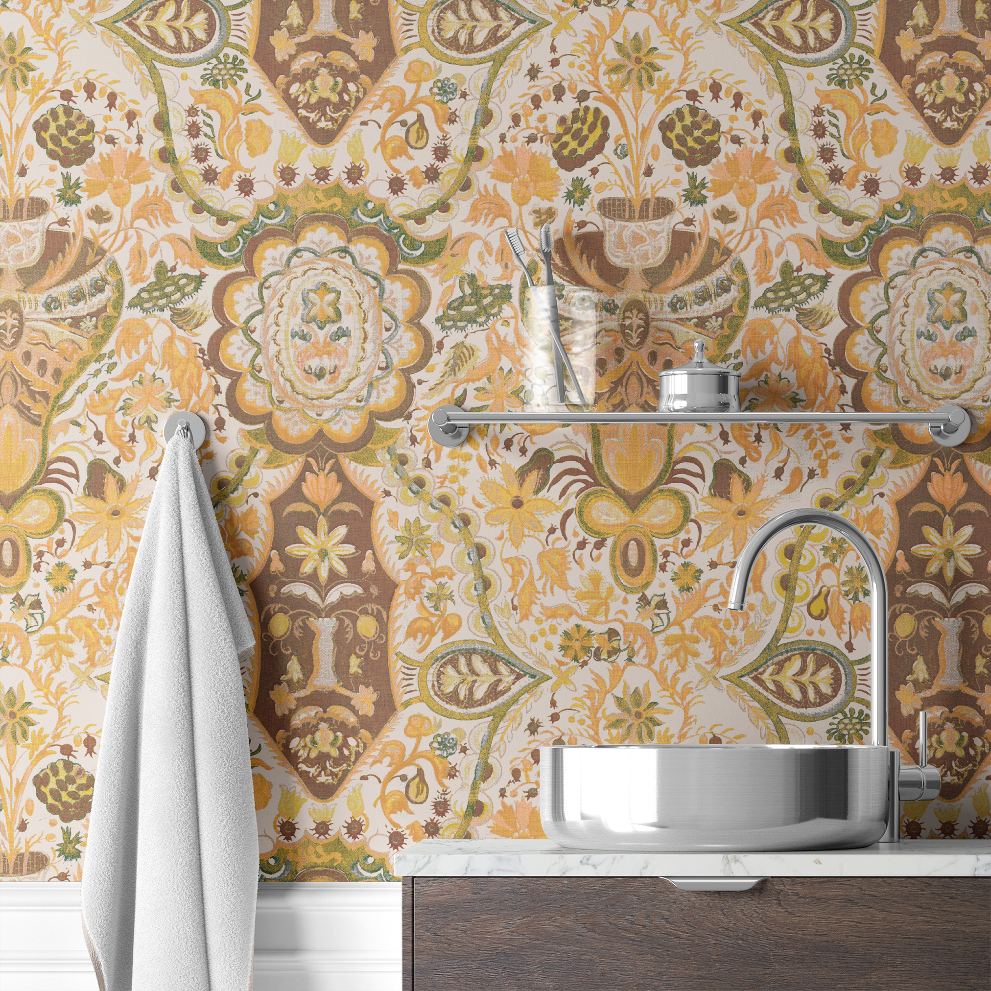  wallpaper bath mockup