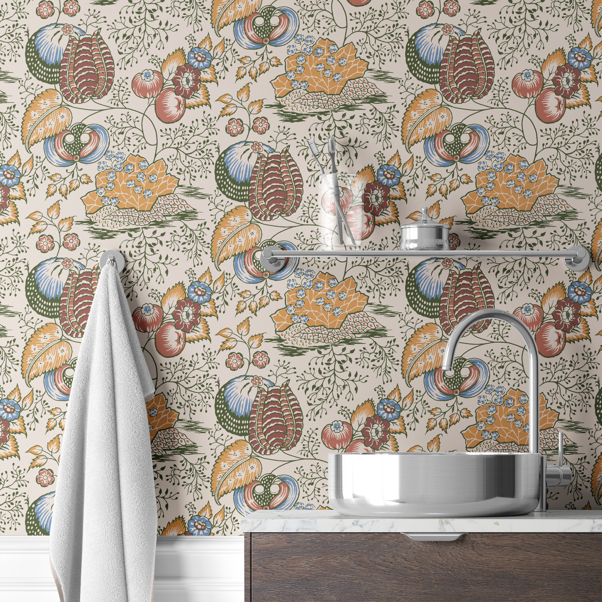  wallpaper bath mockup